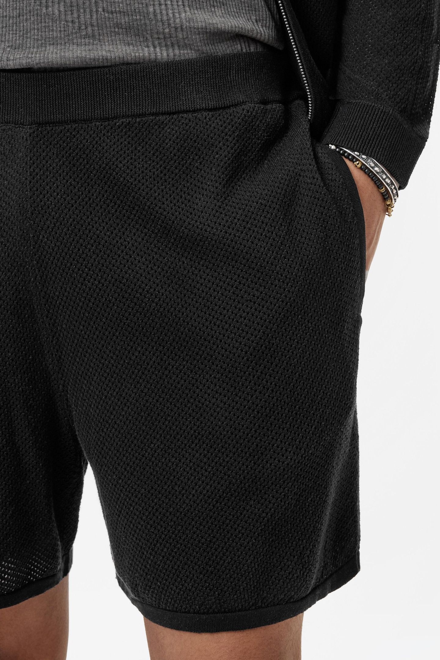 MARVIN MESH SWEATER SHORTS BLACK 3