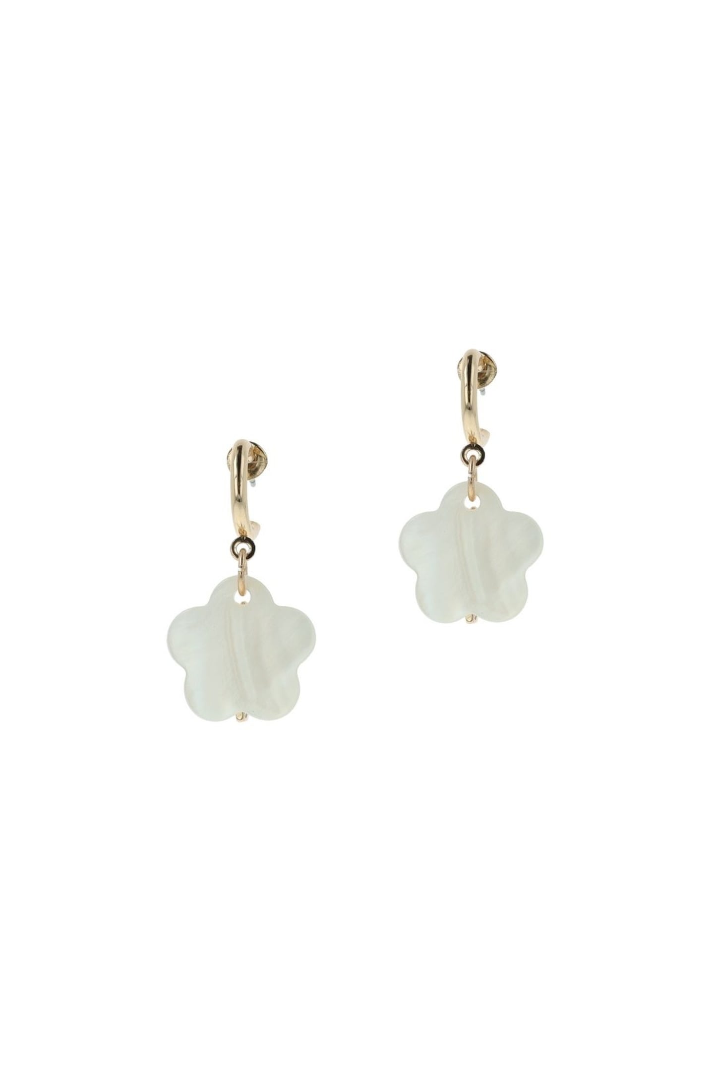 FLOWER SHELL EARRINGS WHITE 2