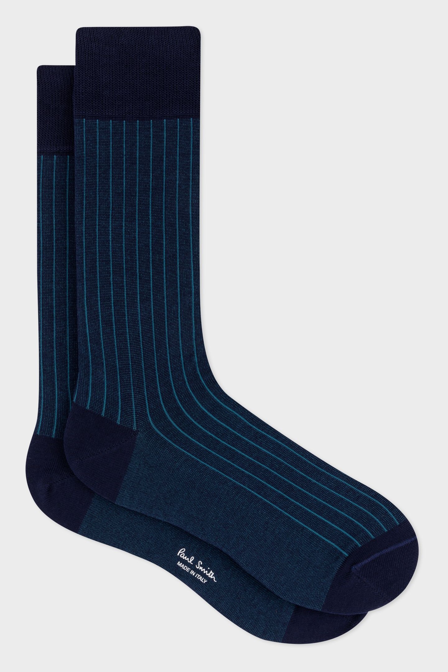 MEN SOCK SHADOW RIB NAVY 2