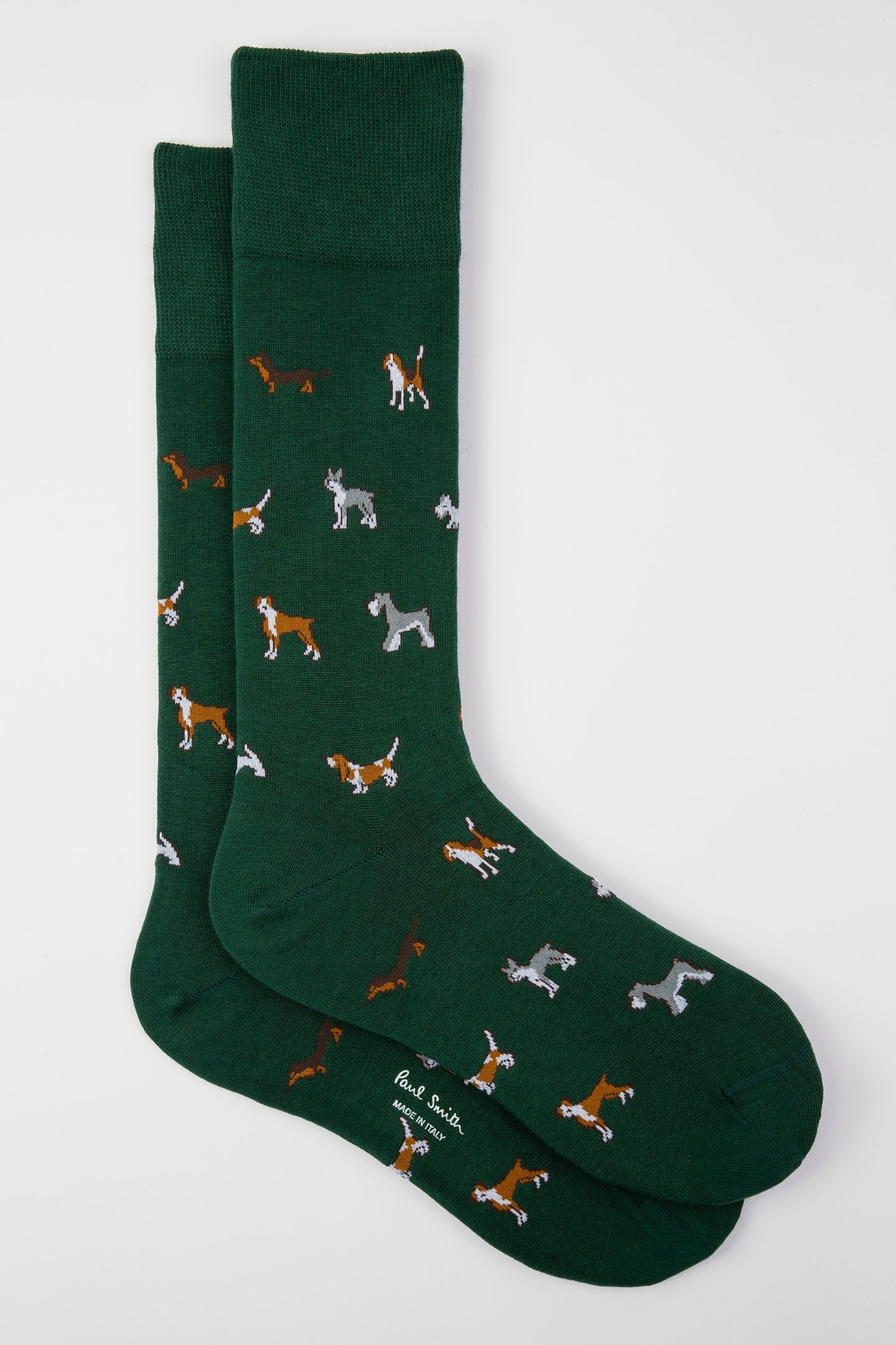 MEN SOCK WALDO DOGS BOTTLE GREEN 2