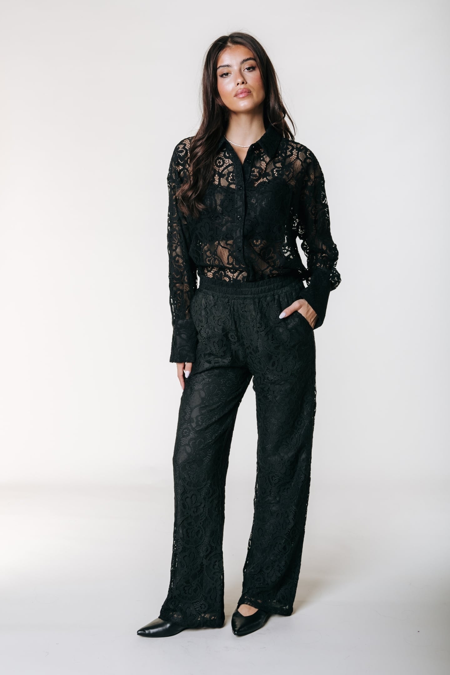 MELODY LACE PANTS BLACK 1
