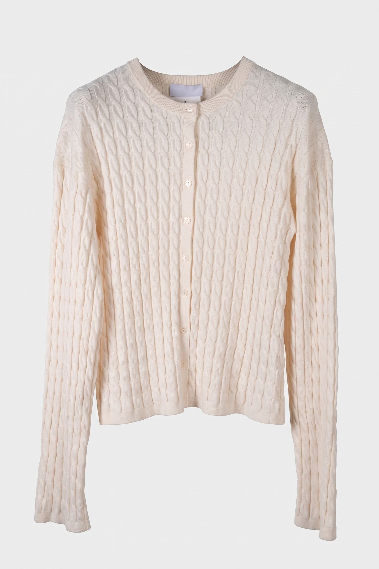 ES OSSI CABLE CARDIGAN WHITE 3