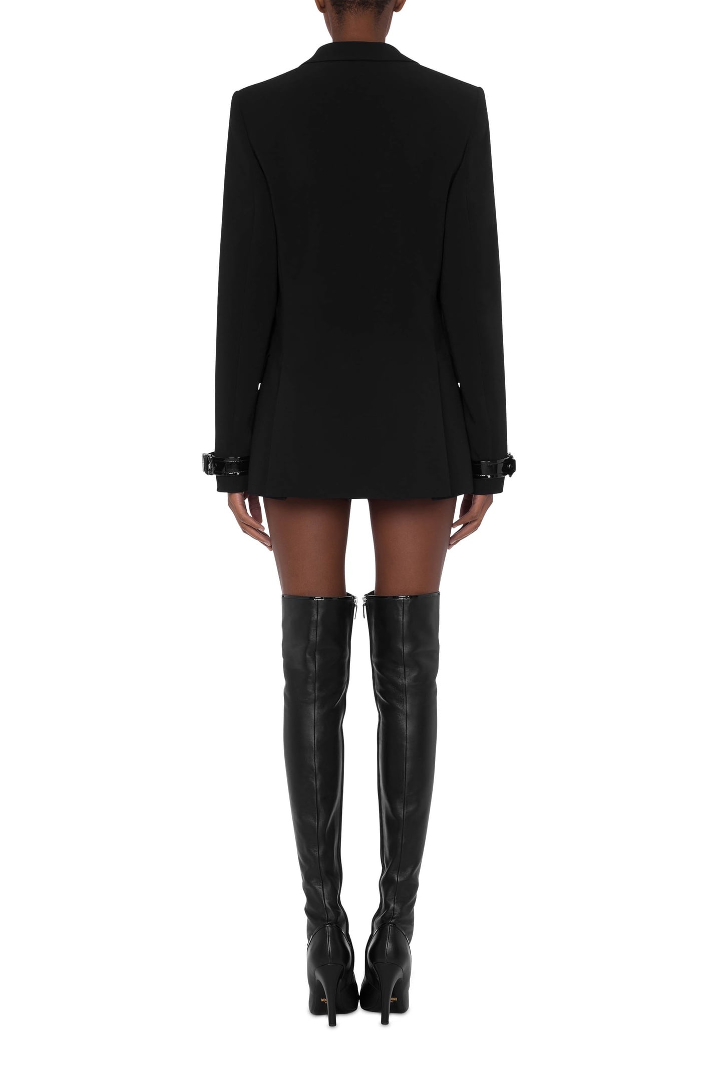 BONDAGE BUCKLE STRETCH CADY JACKET BLACK 2