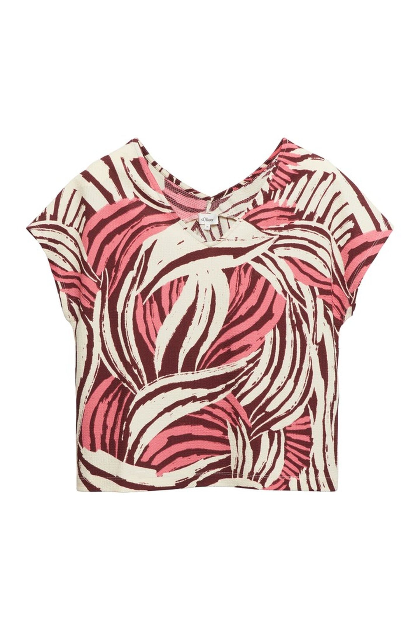 S.OLIVER T-SHIRTS PINK BURGUNDY 4