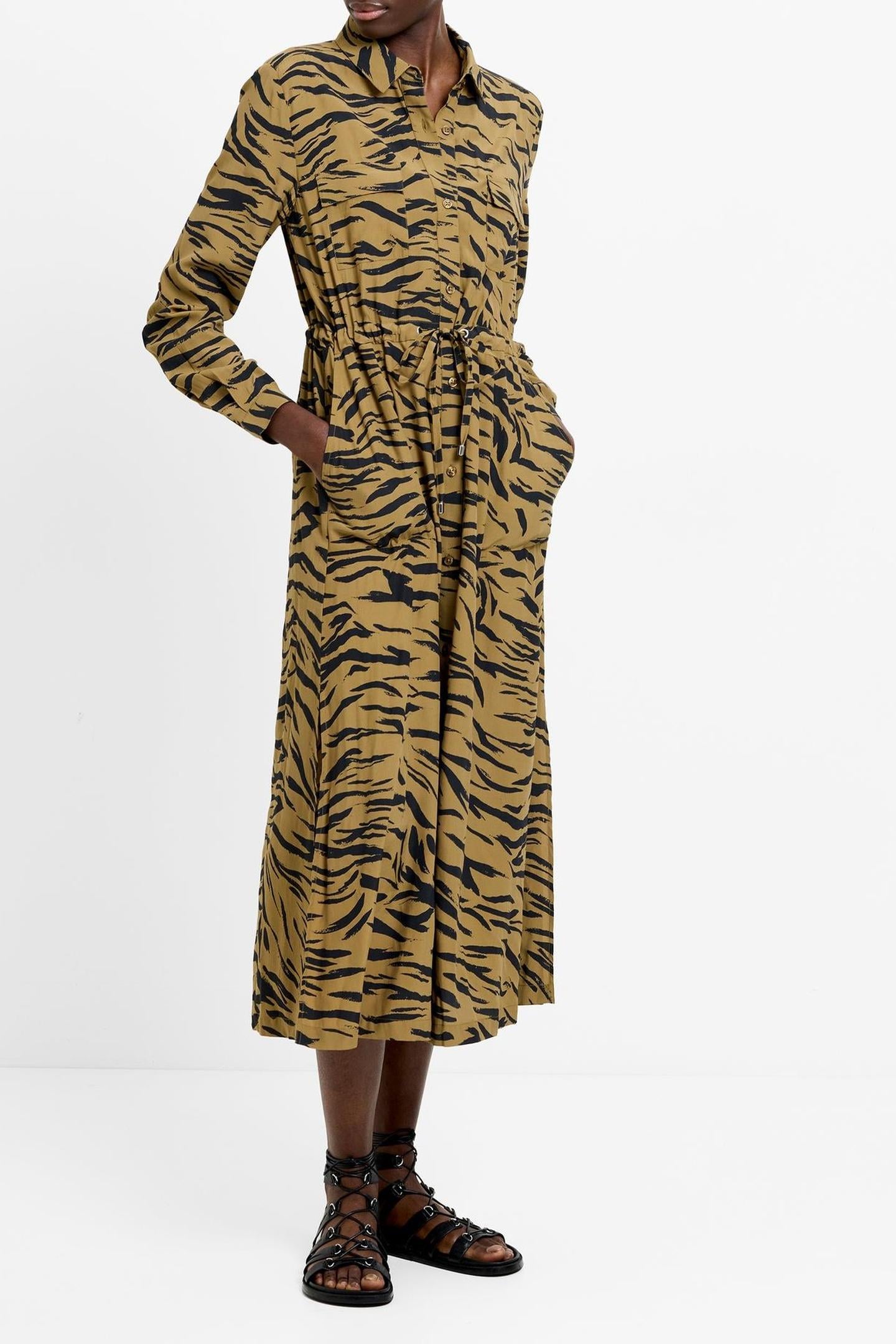 ADELINE DELPHINE SHIRT DRESS GOLDEN OLIVE SIZE [14] GOLDEN O 2