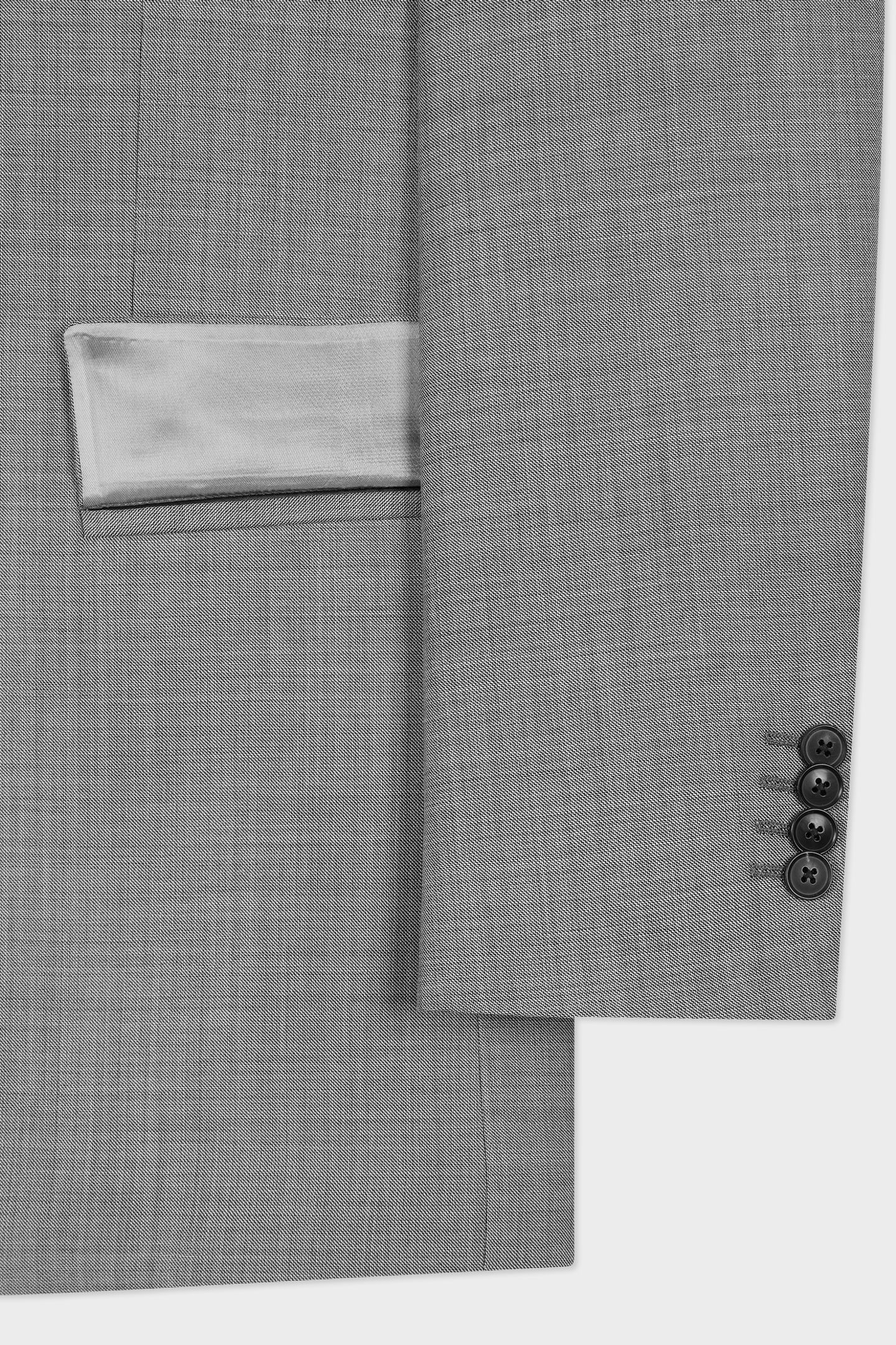 MENS TAILORED FIT 2 BUTTON SUIT GREY BEIGE 8