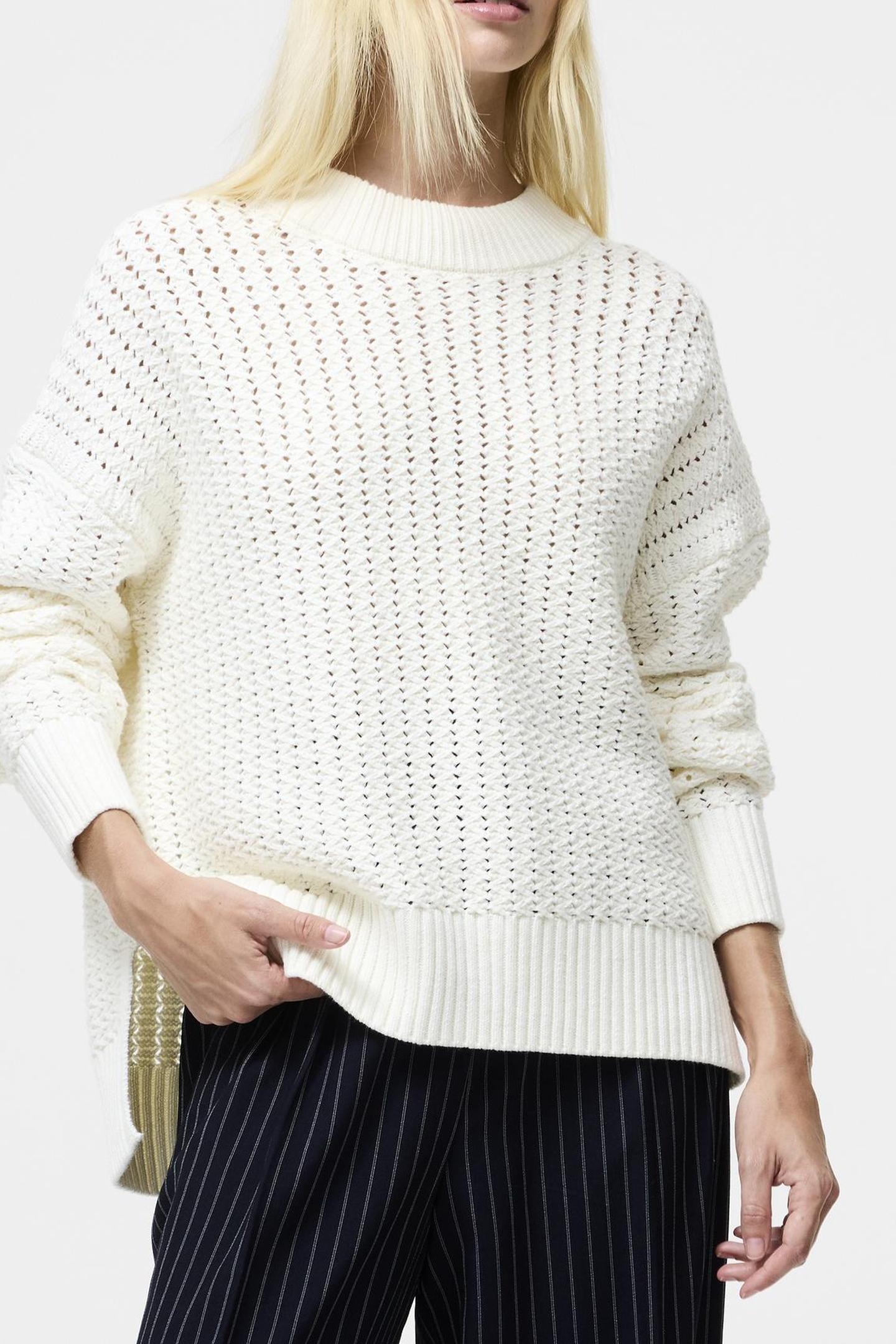 VARLI MOCK NECK JUMPER ARCTIC WHITE 1