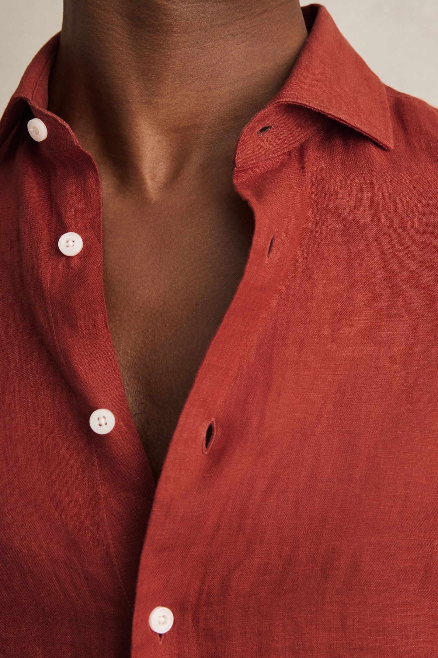 LS LINEN SHIRT PAPRIKA RED 4