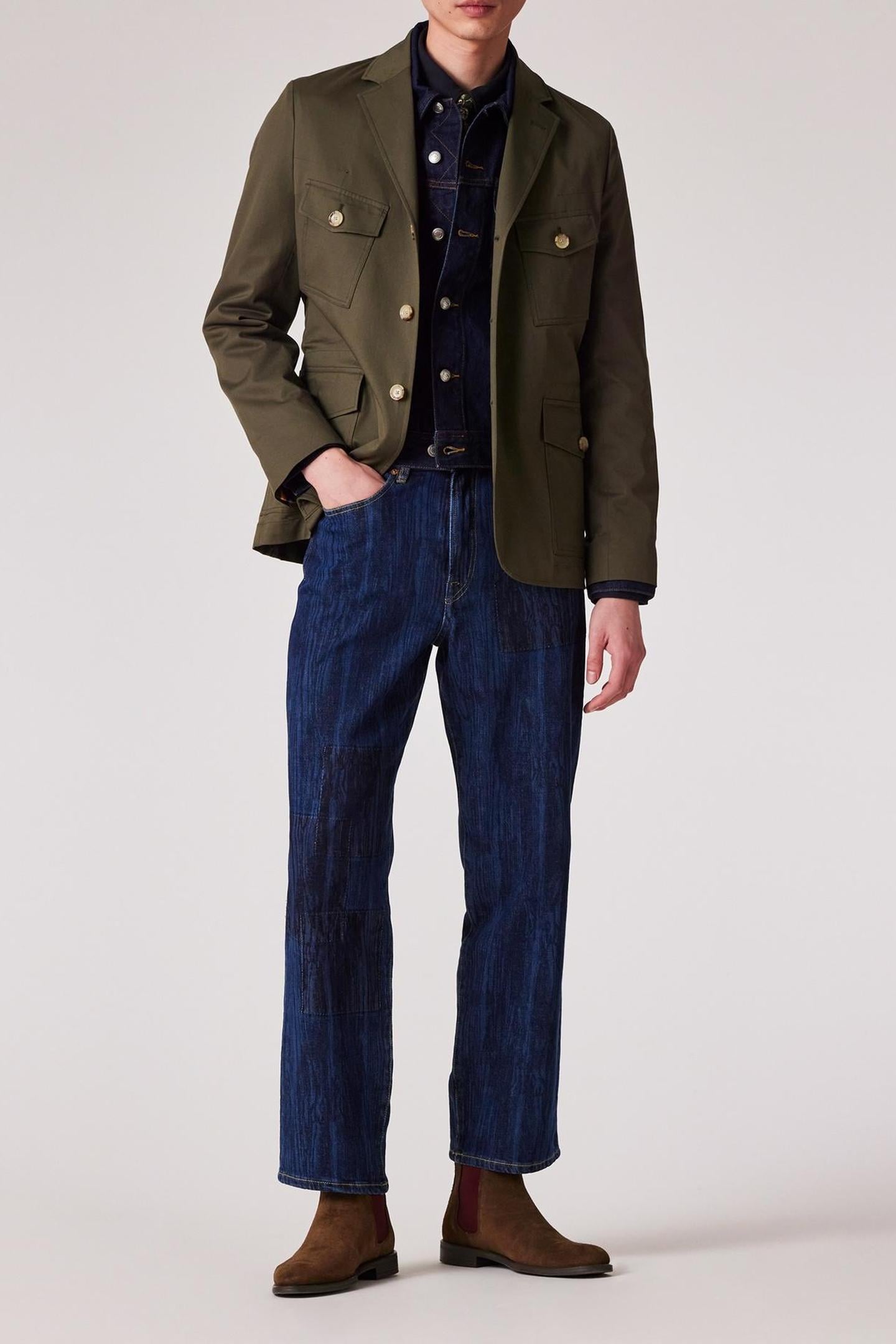 MENS 3 BUTTON JACKET SMOKE 7