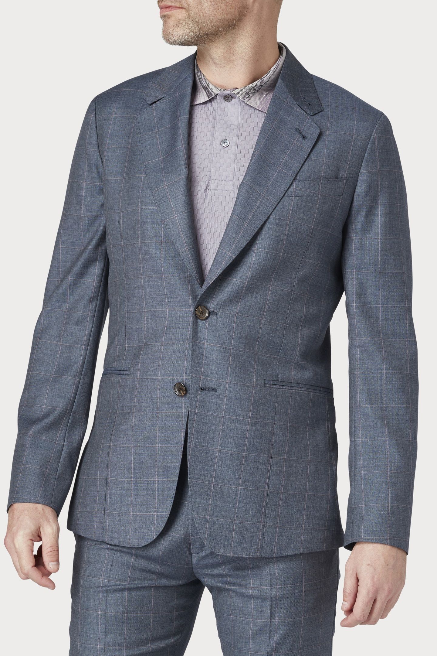 GENTS 2 BTN JACKET GREYISH BLUE 1