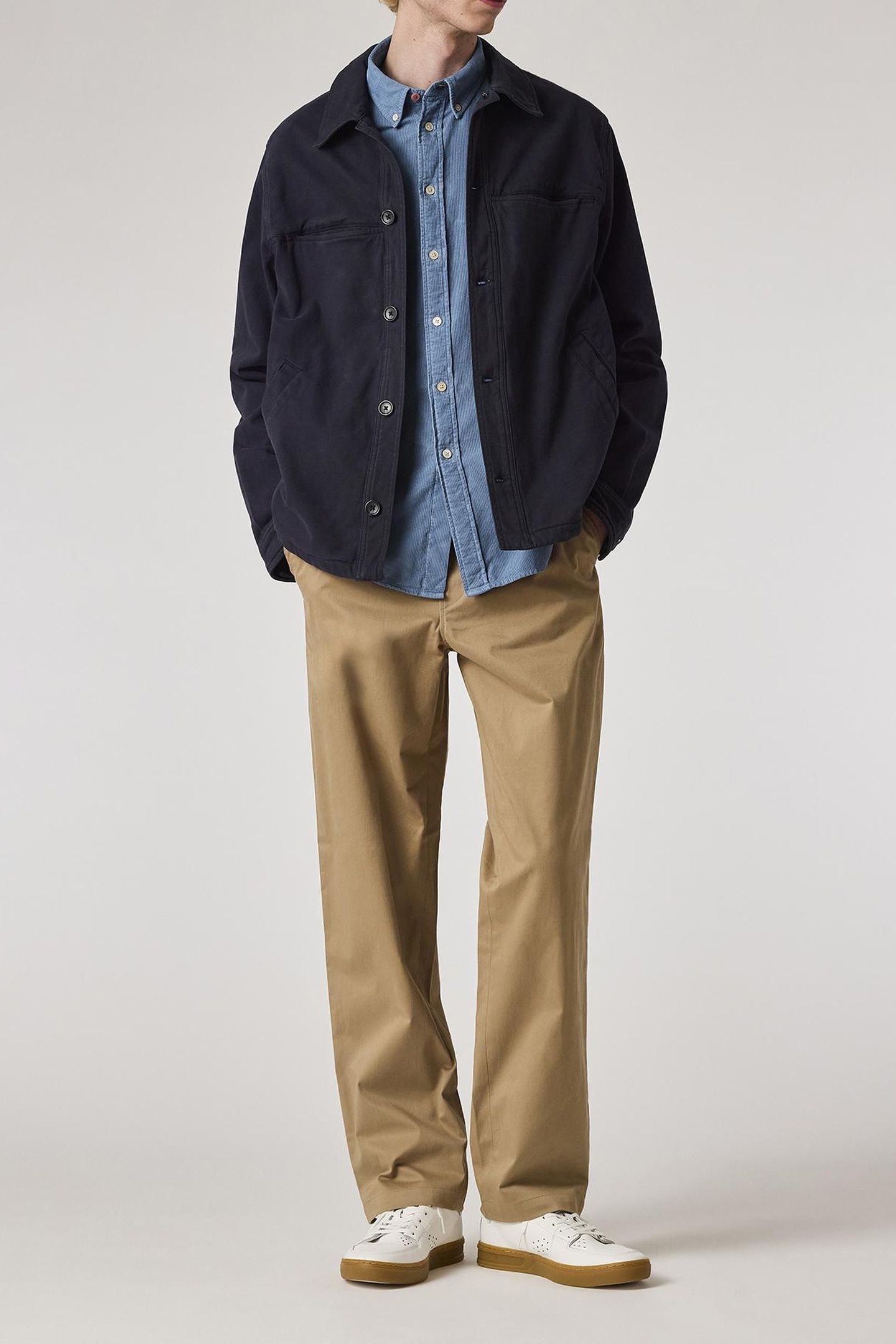 MENS LS TAILORED FIT SHIRT BD COL BLUE 3
