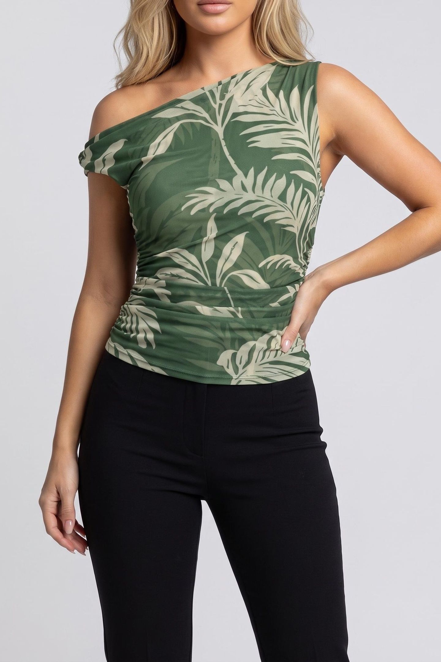 SL OFF SHOULDER MIRI FOREST TROPICAL PRIN 1