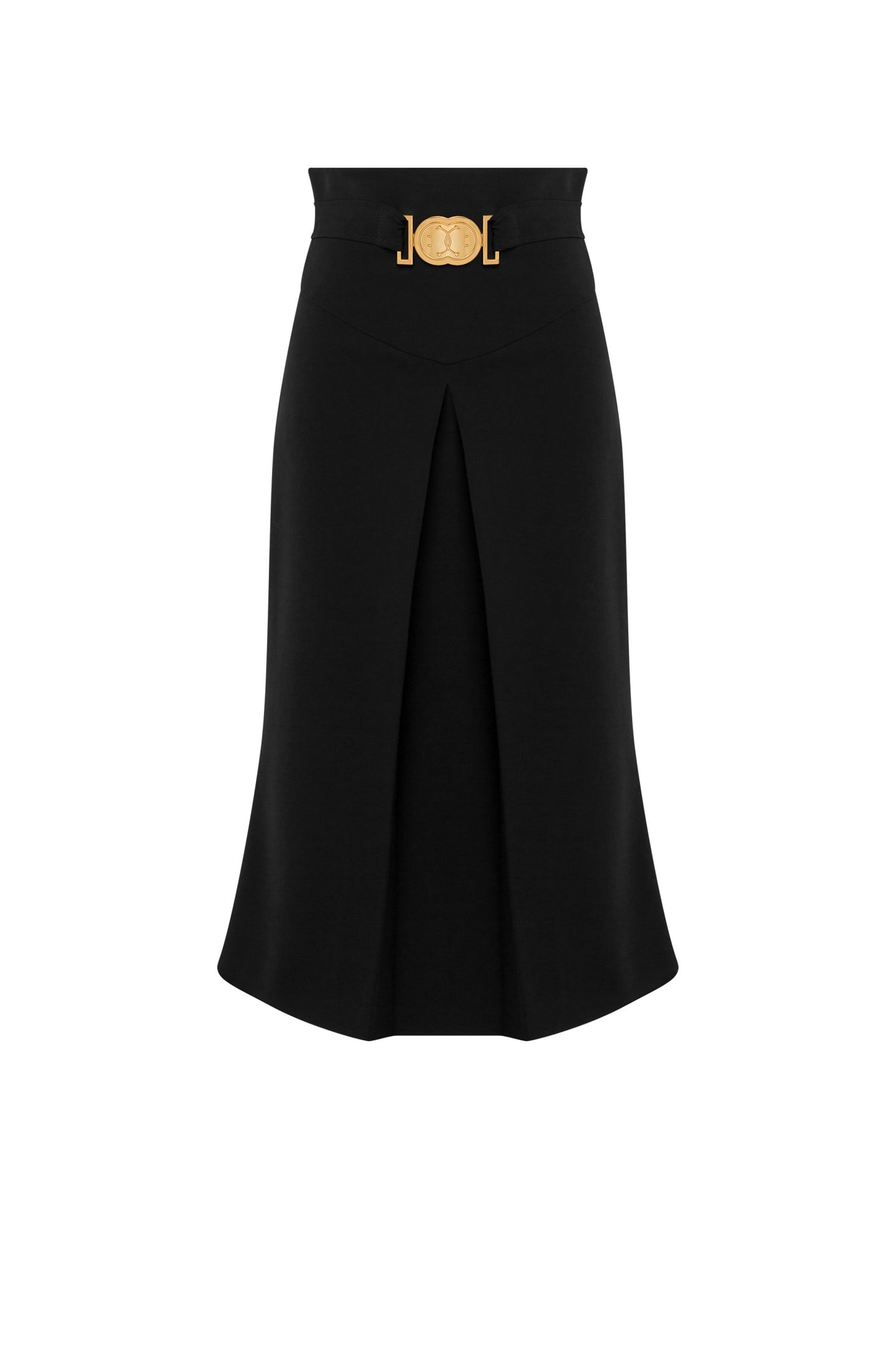 DOUBLE SMILEY®LOGO CRÊPE SKIRT BLACK 3