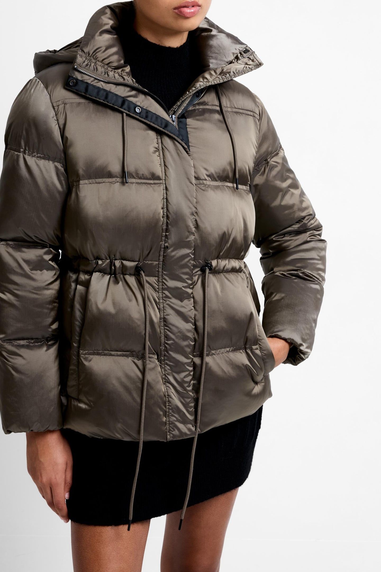 KENDRA NYLON PUFFER JACKET WASHED KHAKI WASHED KHAKI 2
