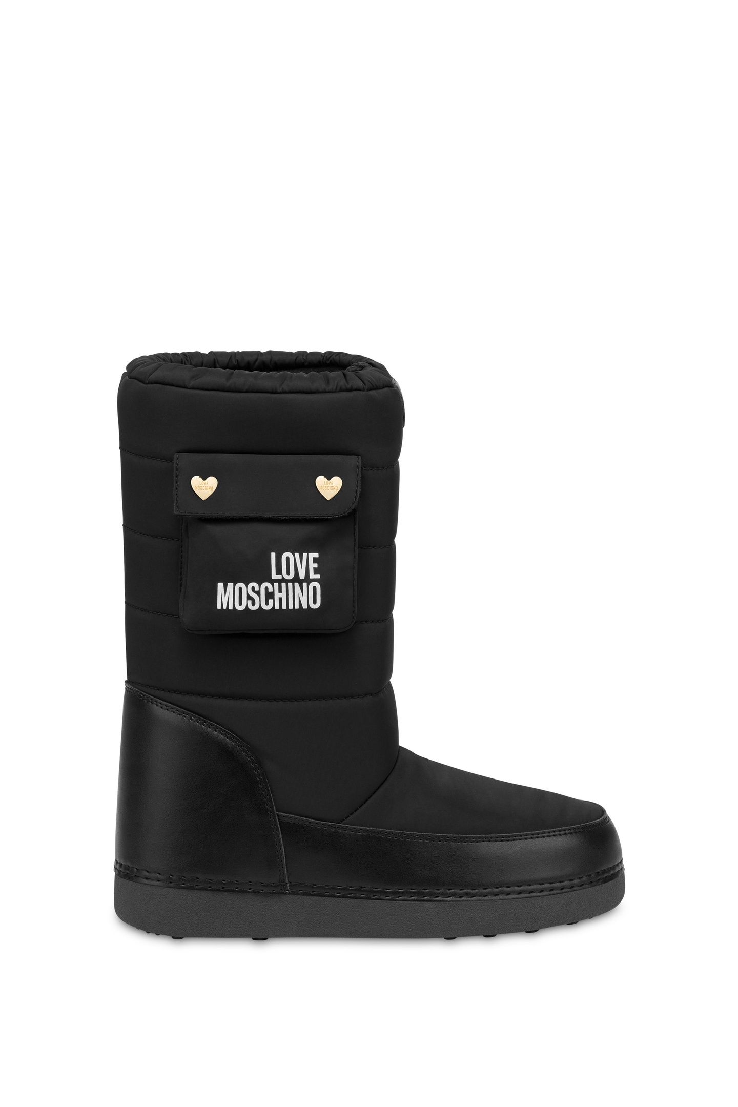 SNOW BOOTS IN QUILTED FABRIC BLACK 1