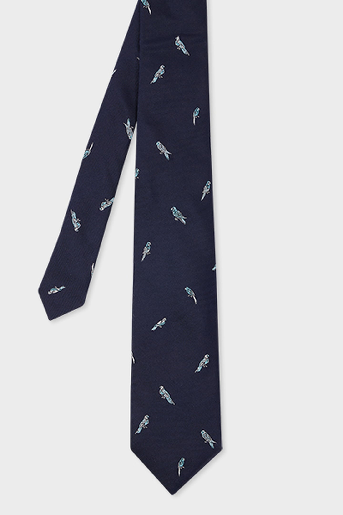 MEN TIE PARROTS VERY DARK NAVY 3