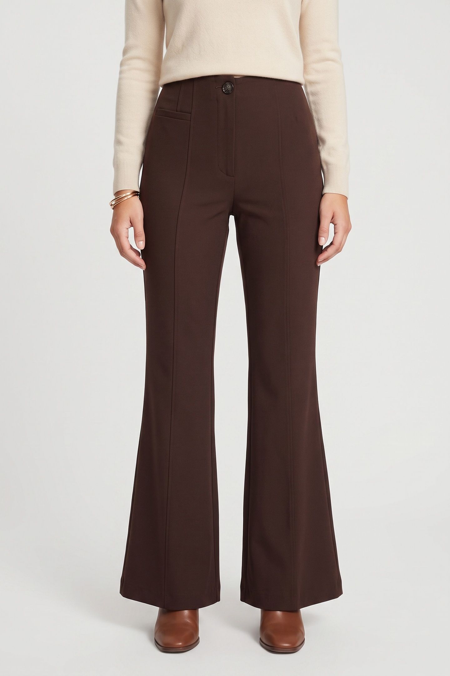 VE DOLORES TROUSER BROWN 1