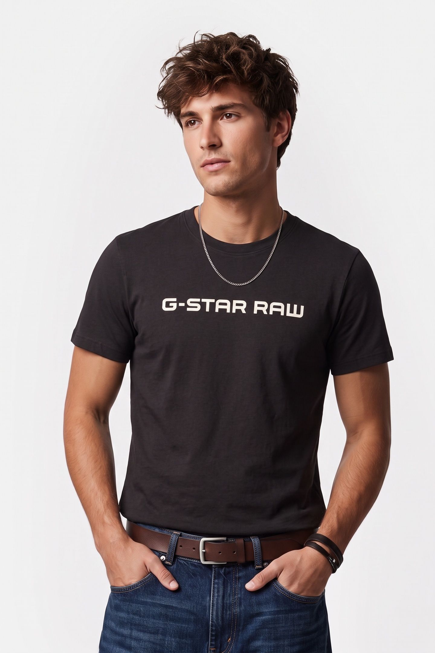 G-STAR RAW SLIM T-SHIRT BLACK 1