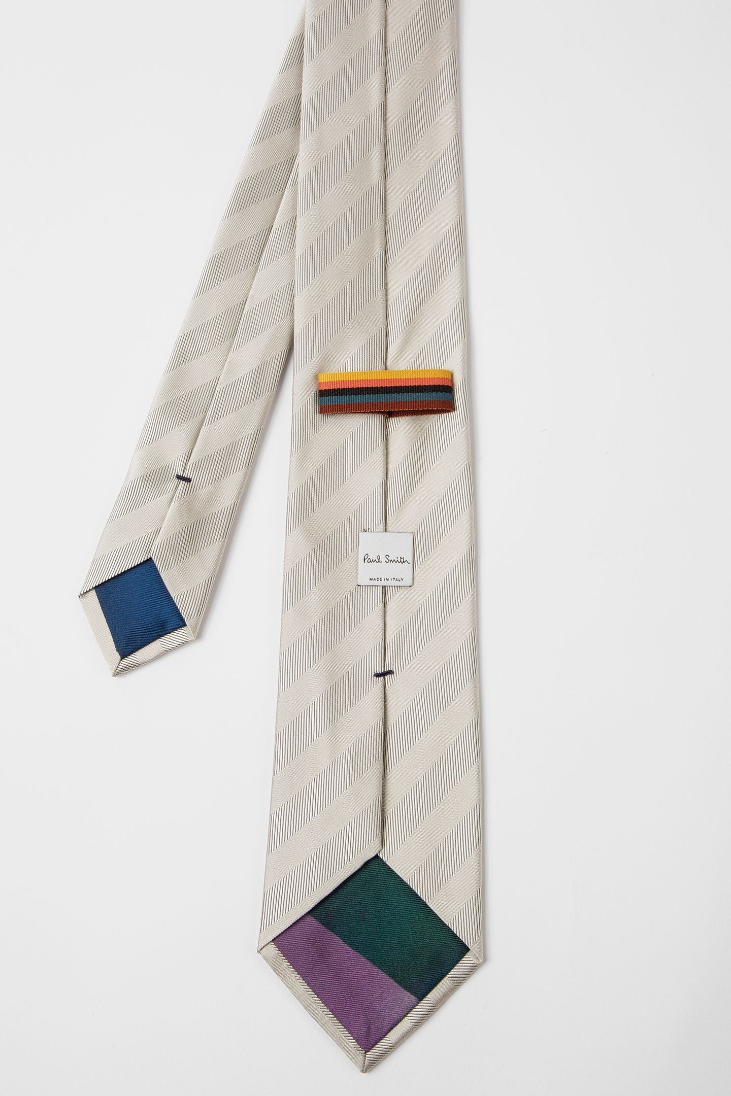 MEN TIE MONO STRIPE OFF WHITE 5
