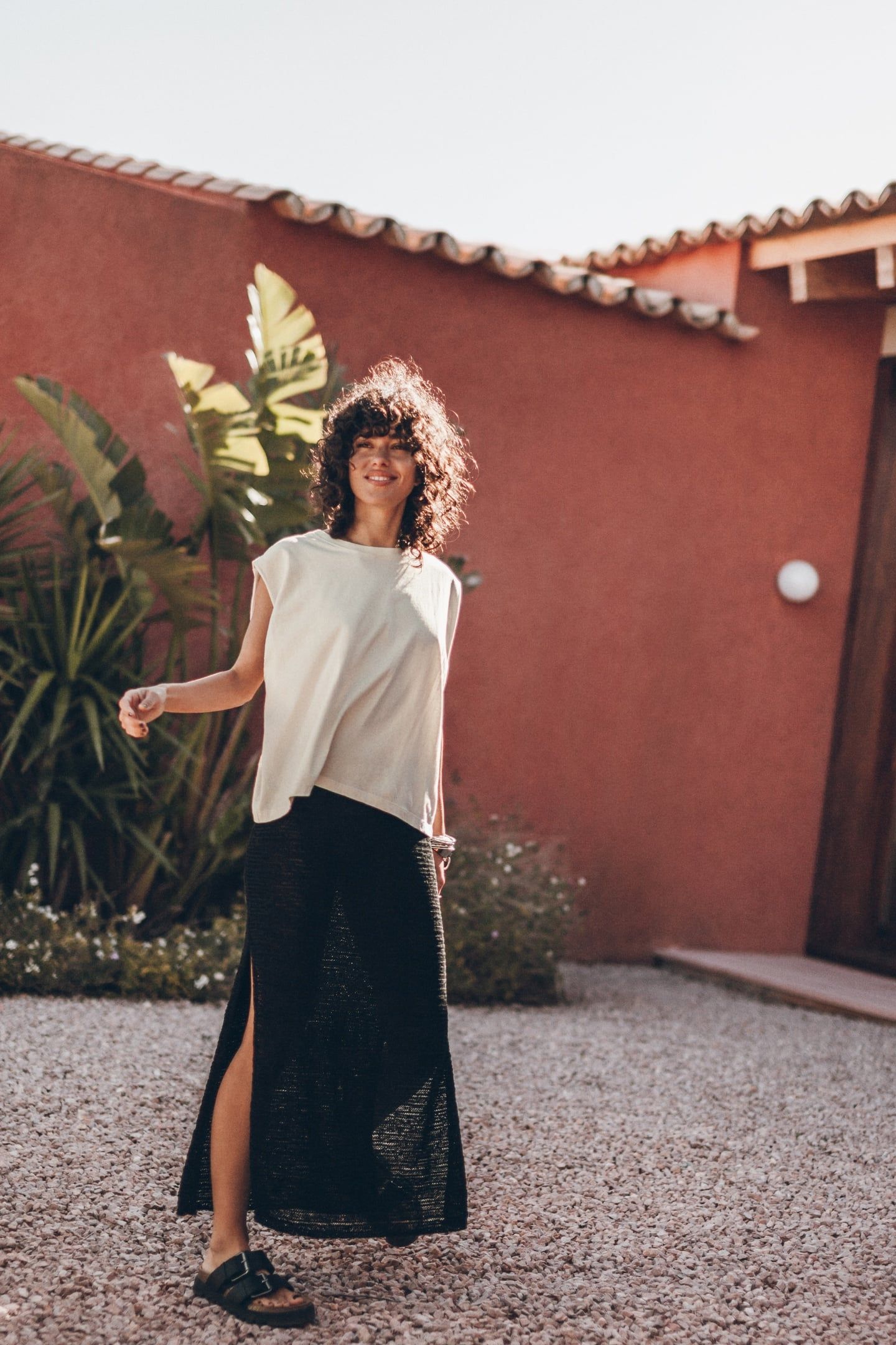 THE BLACK LONG KNITTED SKIRT BLACK 1