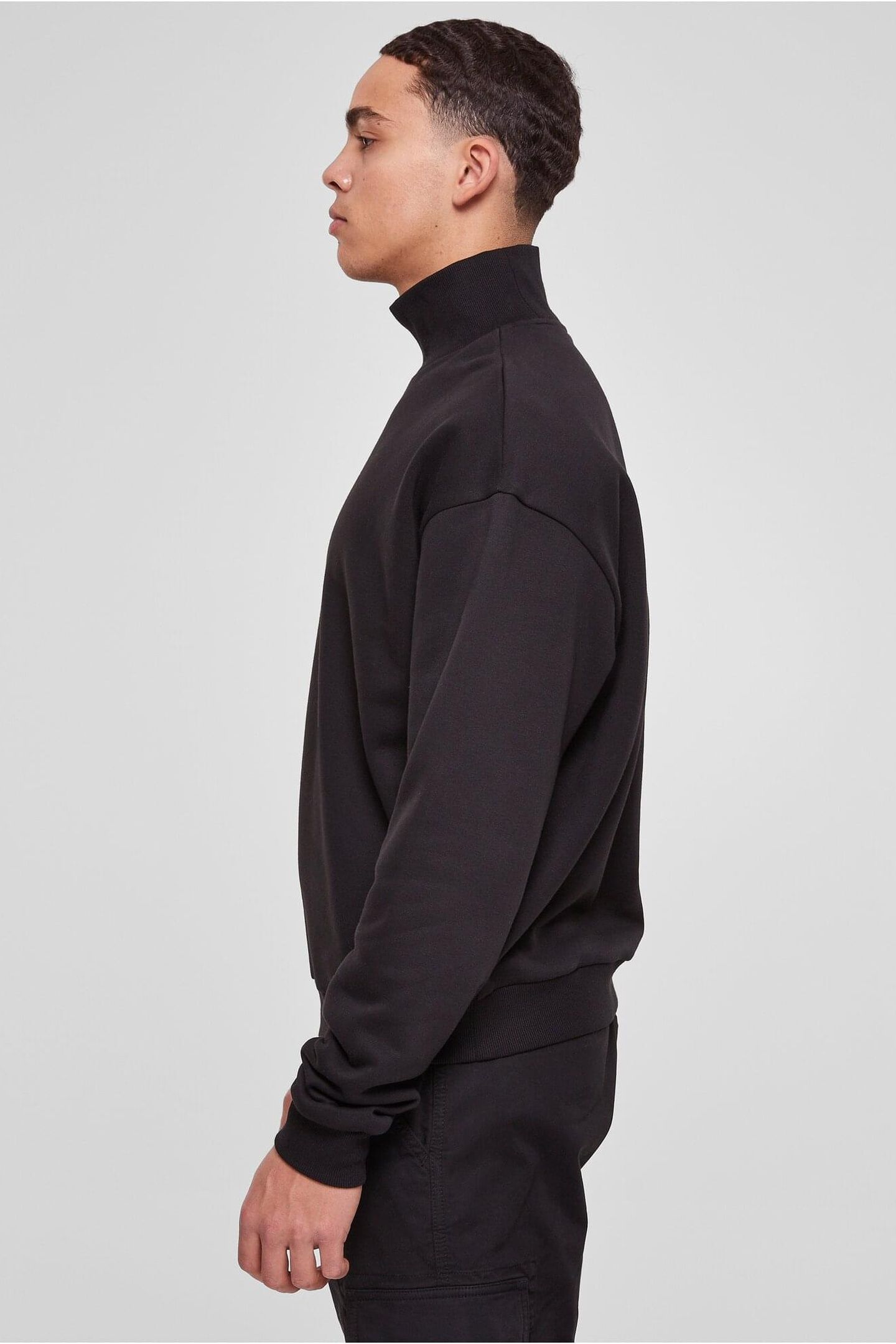 HIGH RIB NECK CREW BLACK 3