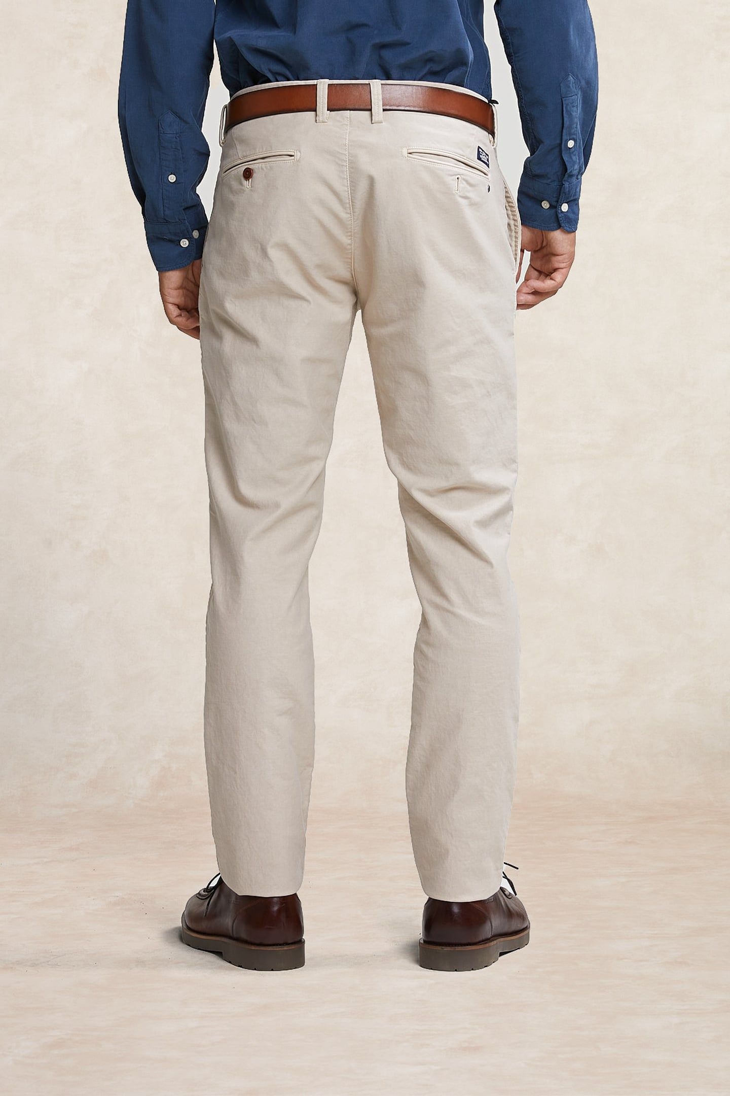 SLIM FIT BASIC CHINO PANTS SAND BEIGE 2