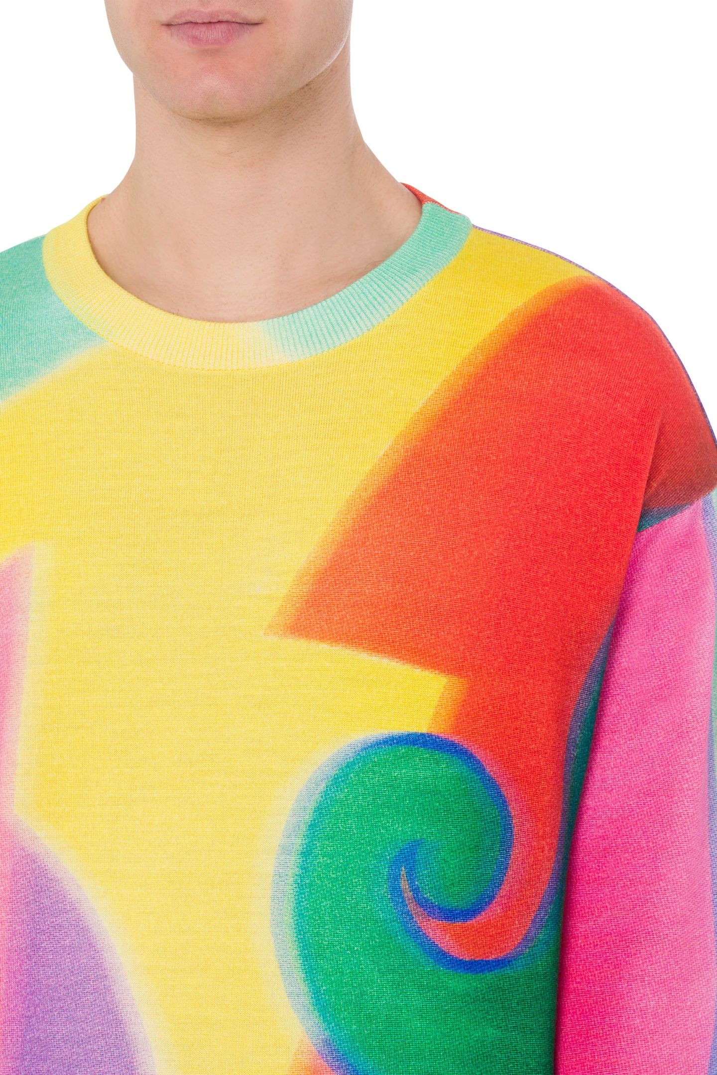 PROJECTION PRINT WOOL PULLOVER MULTICOLOR 4