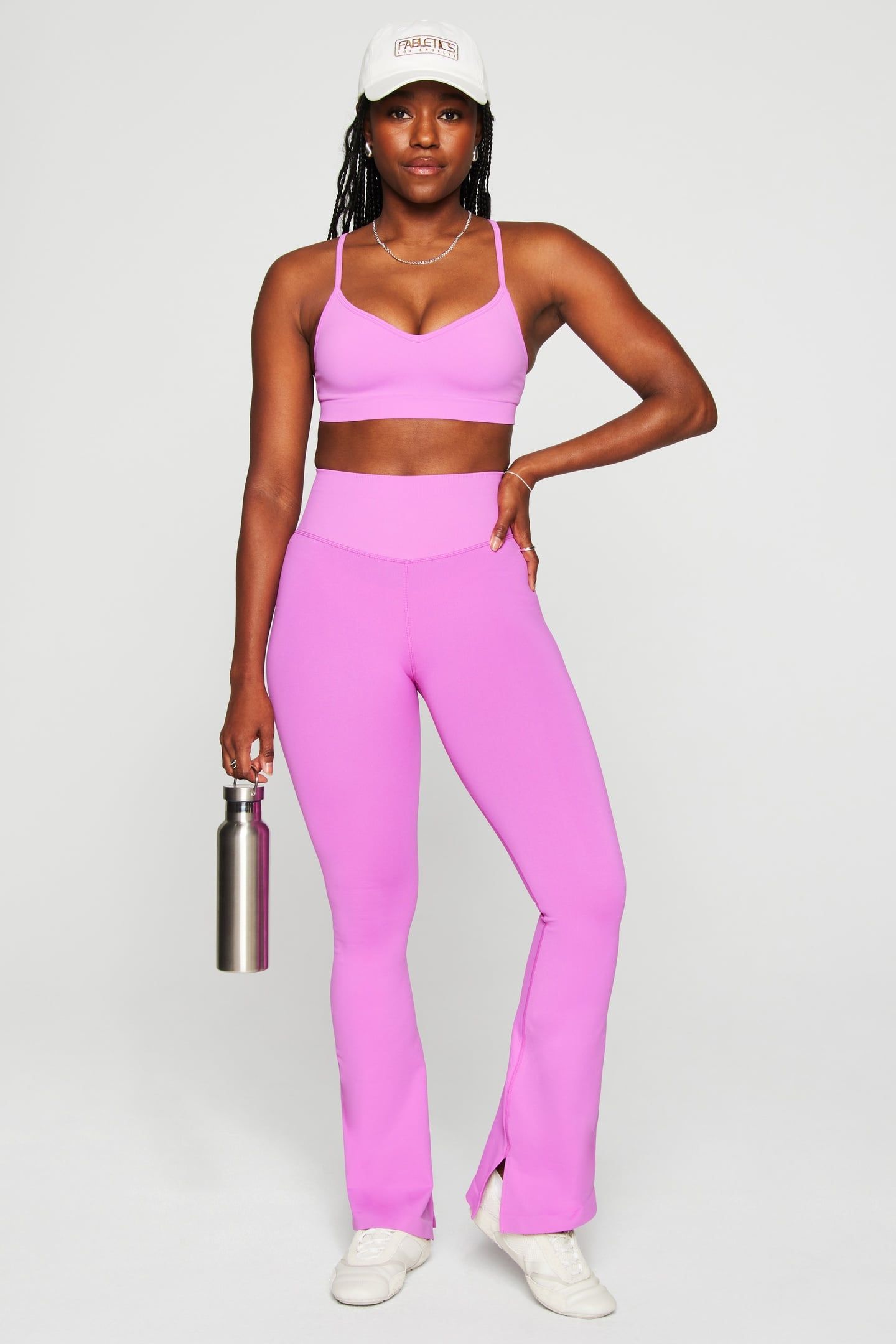 SLEEK SEAMLESS HIGH-WAISTED FLARE PANT ELECTRIC ORCHID 1