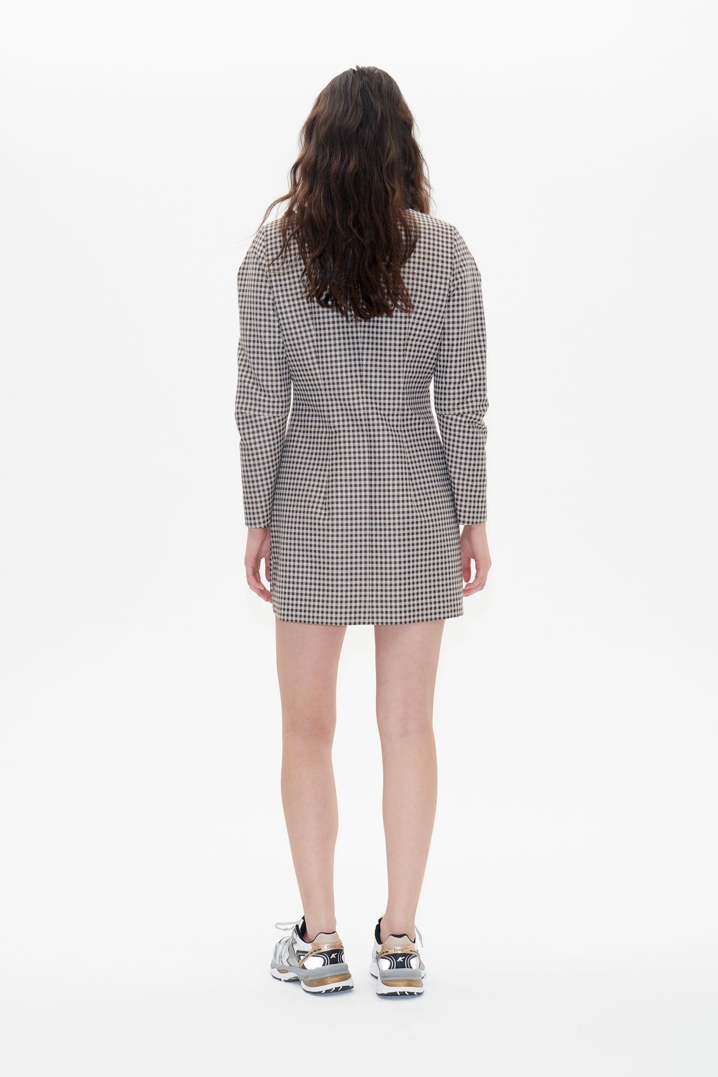 AMELIE DRESS CAMEL BAUM CHECK 2