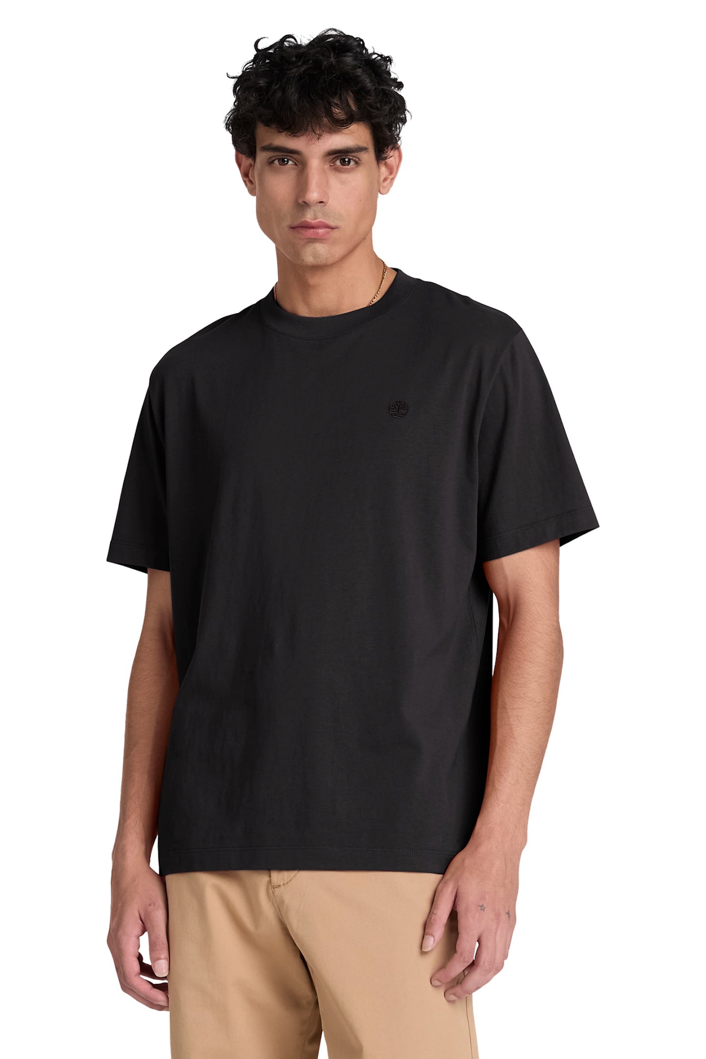OYSTER RIVER CHEST LOGO SS TEE REG BLACK 1