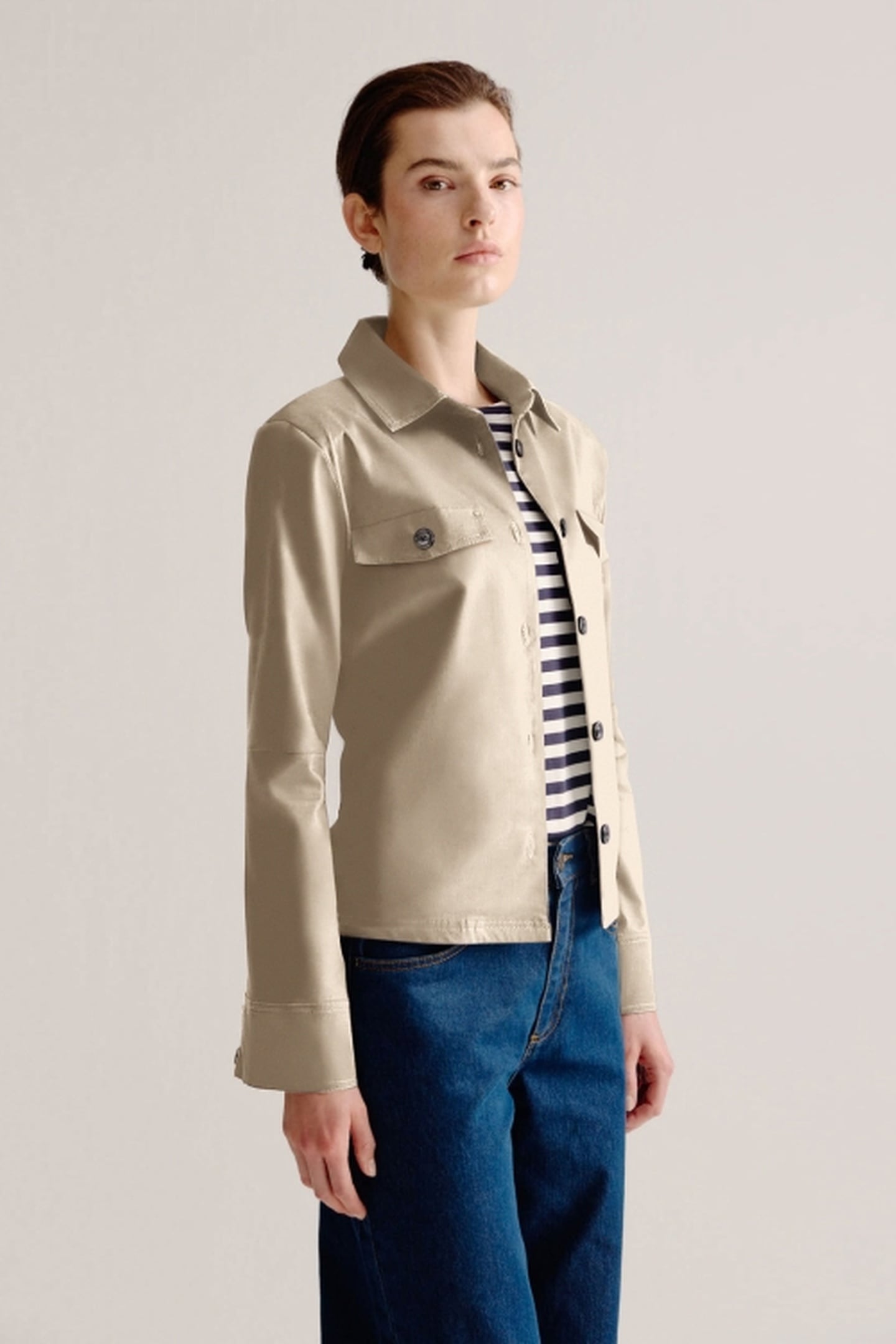 LOBKE JACKET LIGHT KHAKI 1