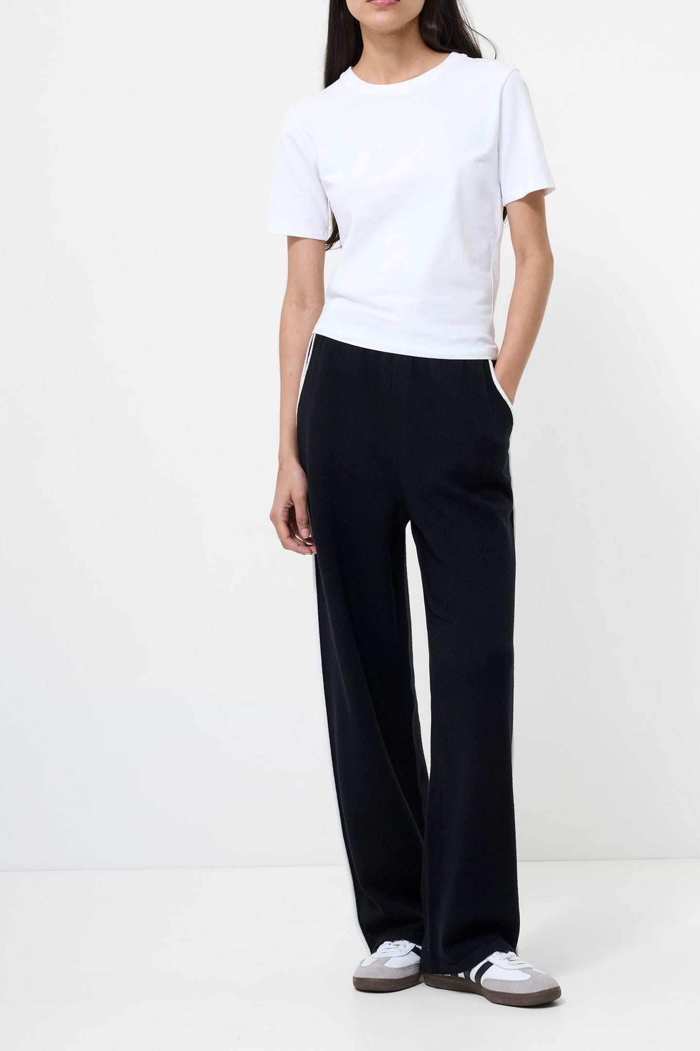 JORDAN WIDE LEG TRSR BLACK/PORCELAIN CRM 1