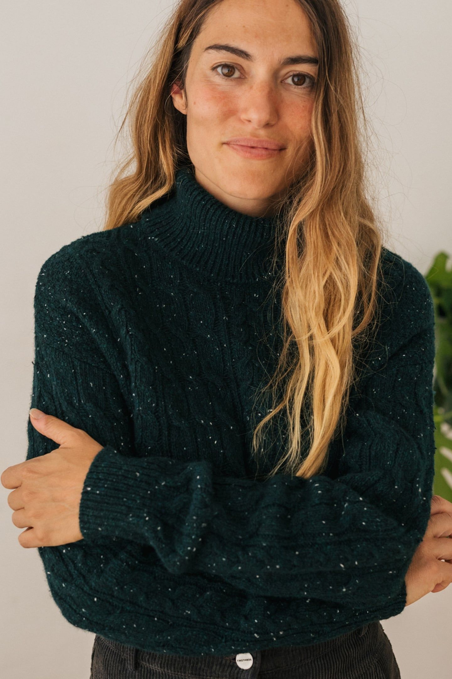 TAHANEA KNIT DARK GREEN NEPS 2