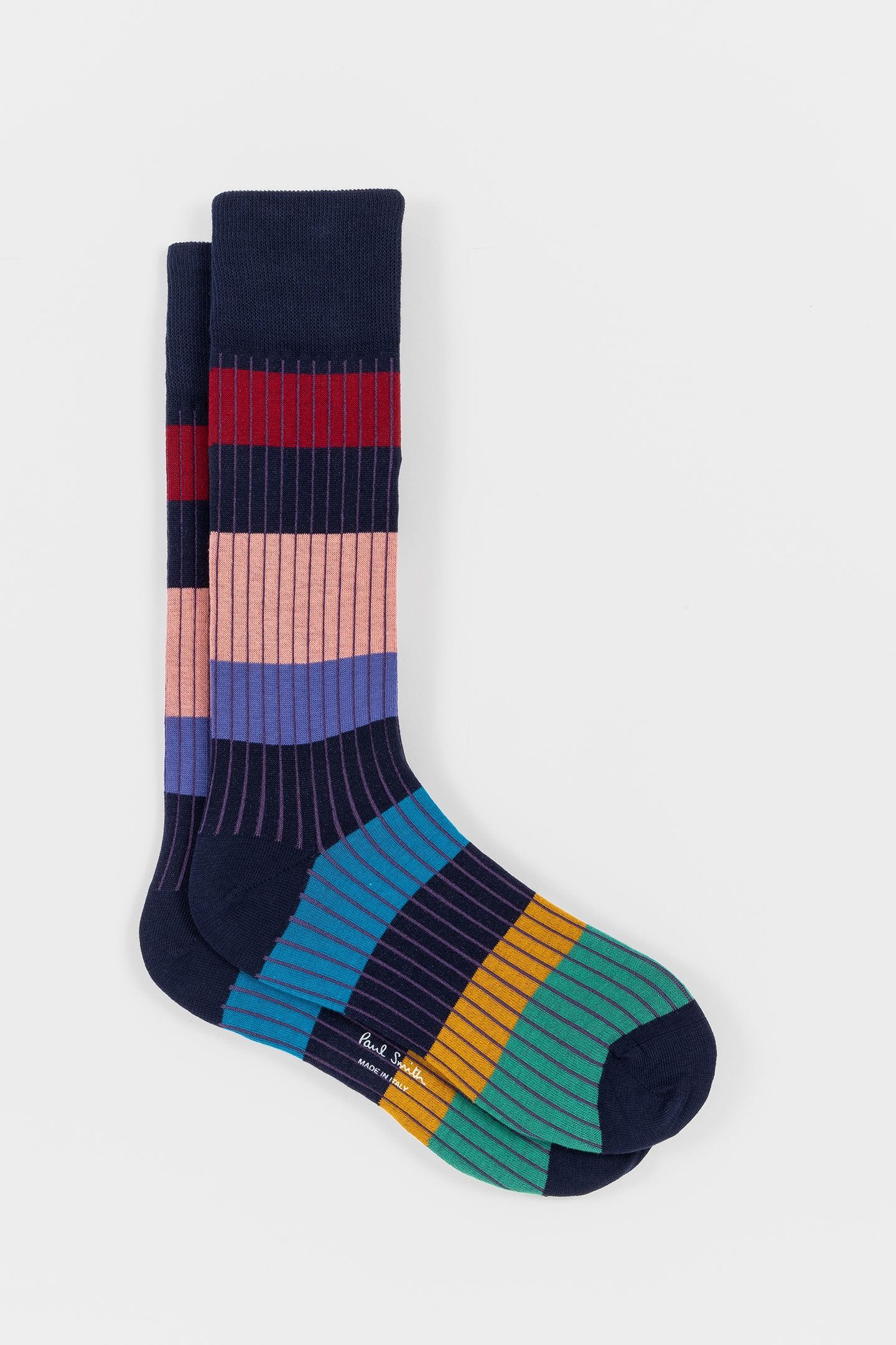 MEN SOCK ERROL STRIPE NAVY 4
