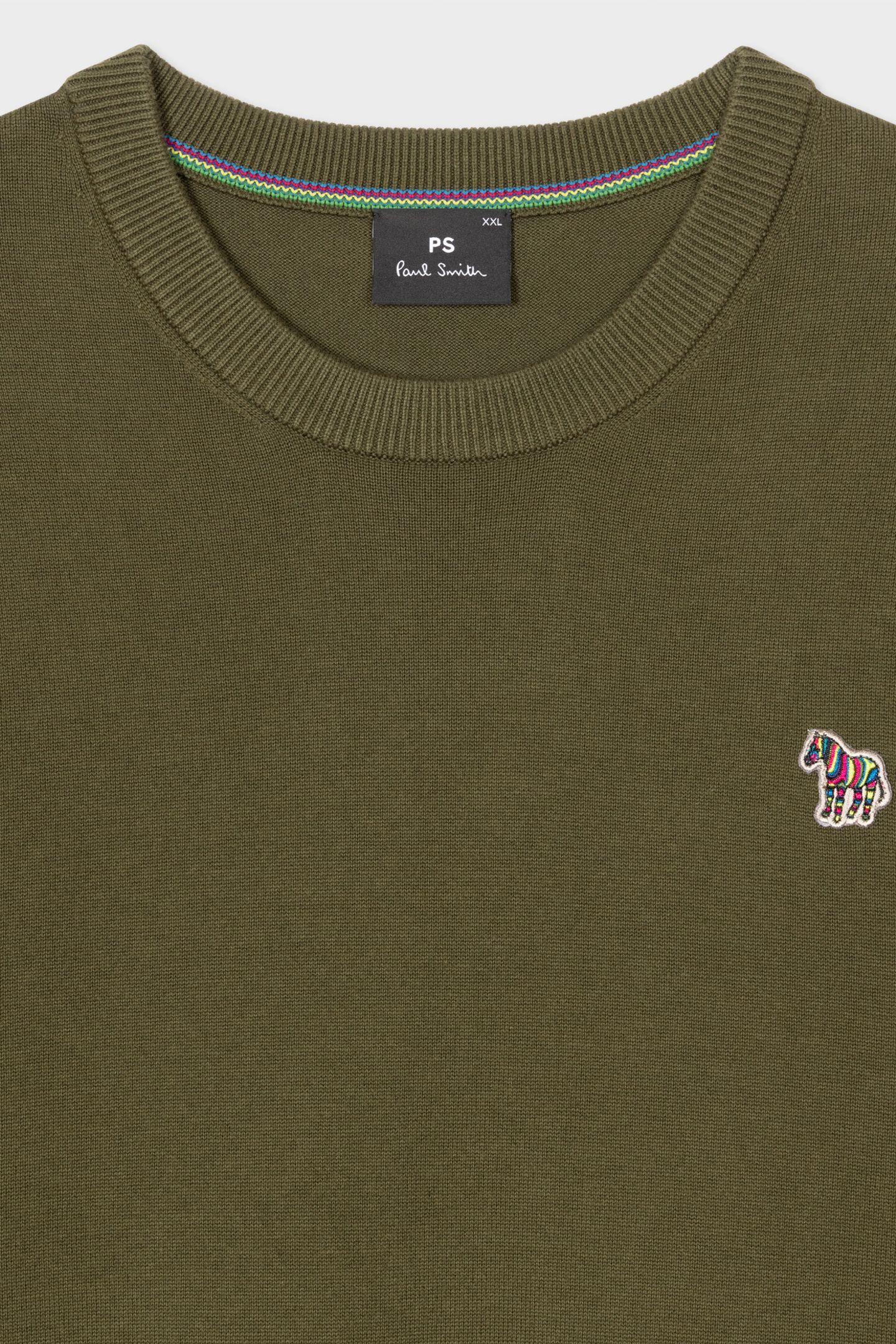 MENS SWEATER CREW NECK ZEB BAD OLIVE GREEN 3