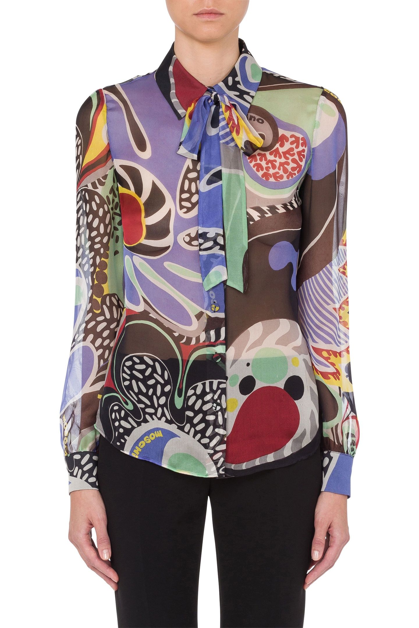 CHIFFON PSYCHEDELIC PRINT SHIRT MULTICOLOR 1
