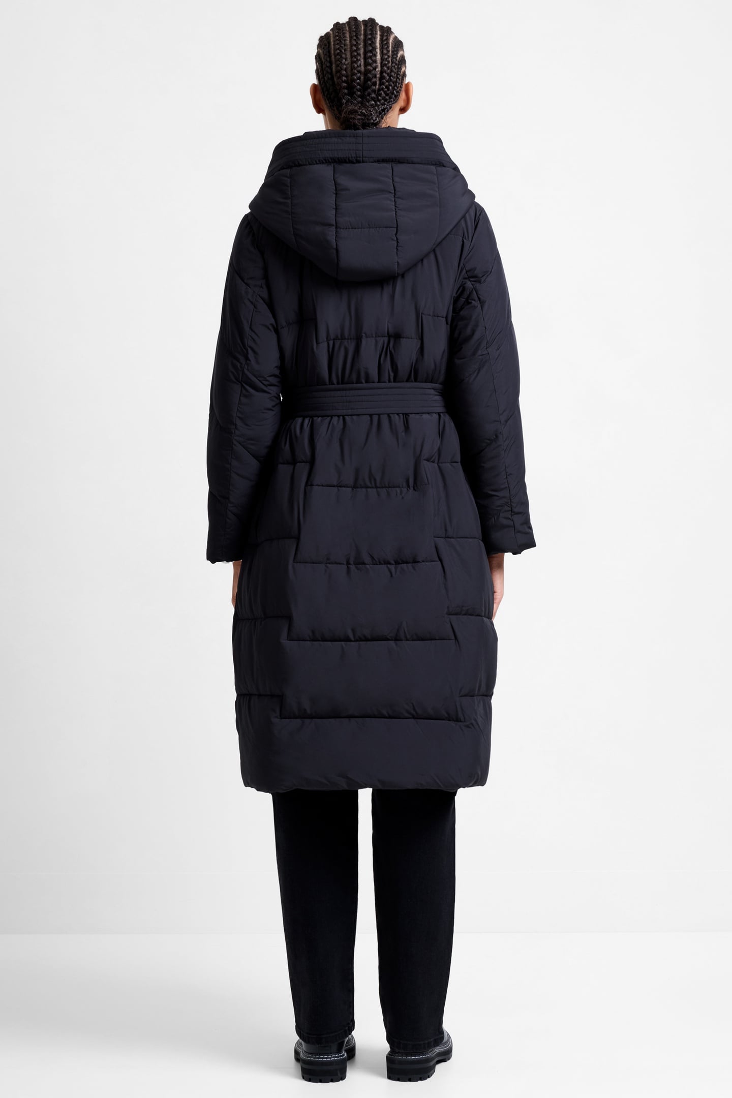MINNIE BELTED LS COAT BLACK PEACAN NEUTRAL 4