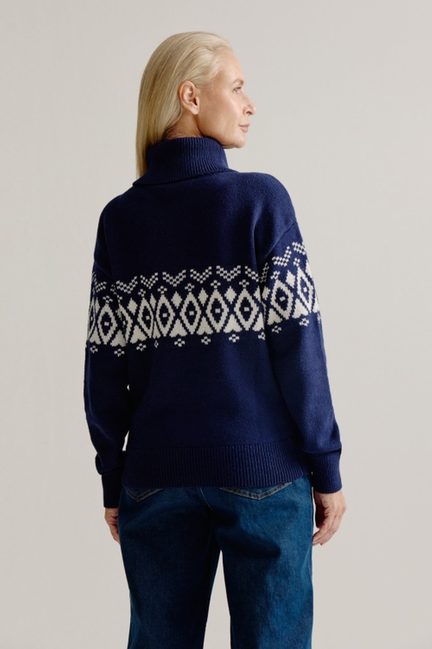 LYDIA SWEATER NAVY PRINT 3