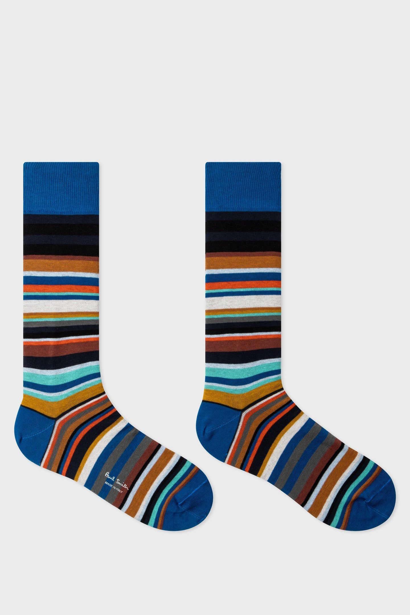 MEN SOCK CURTIS STRIPE COBALT BLUE 2