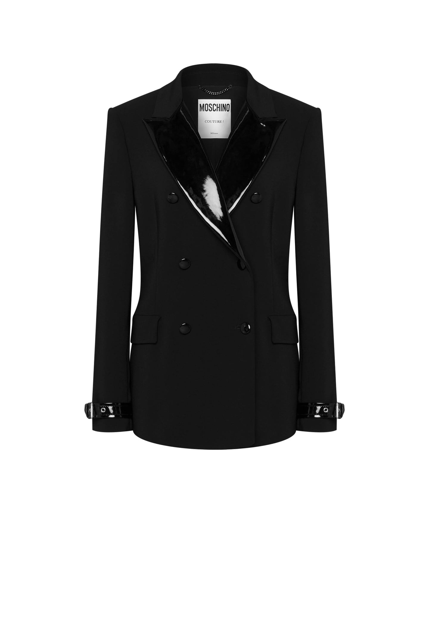 BONDAGE BUCKLE STRETCH CADY JACKET BLACK 3