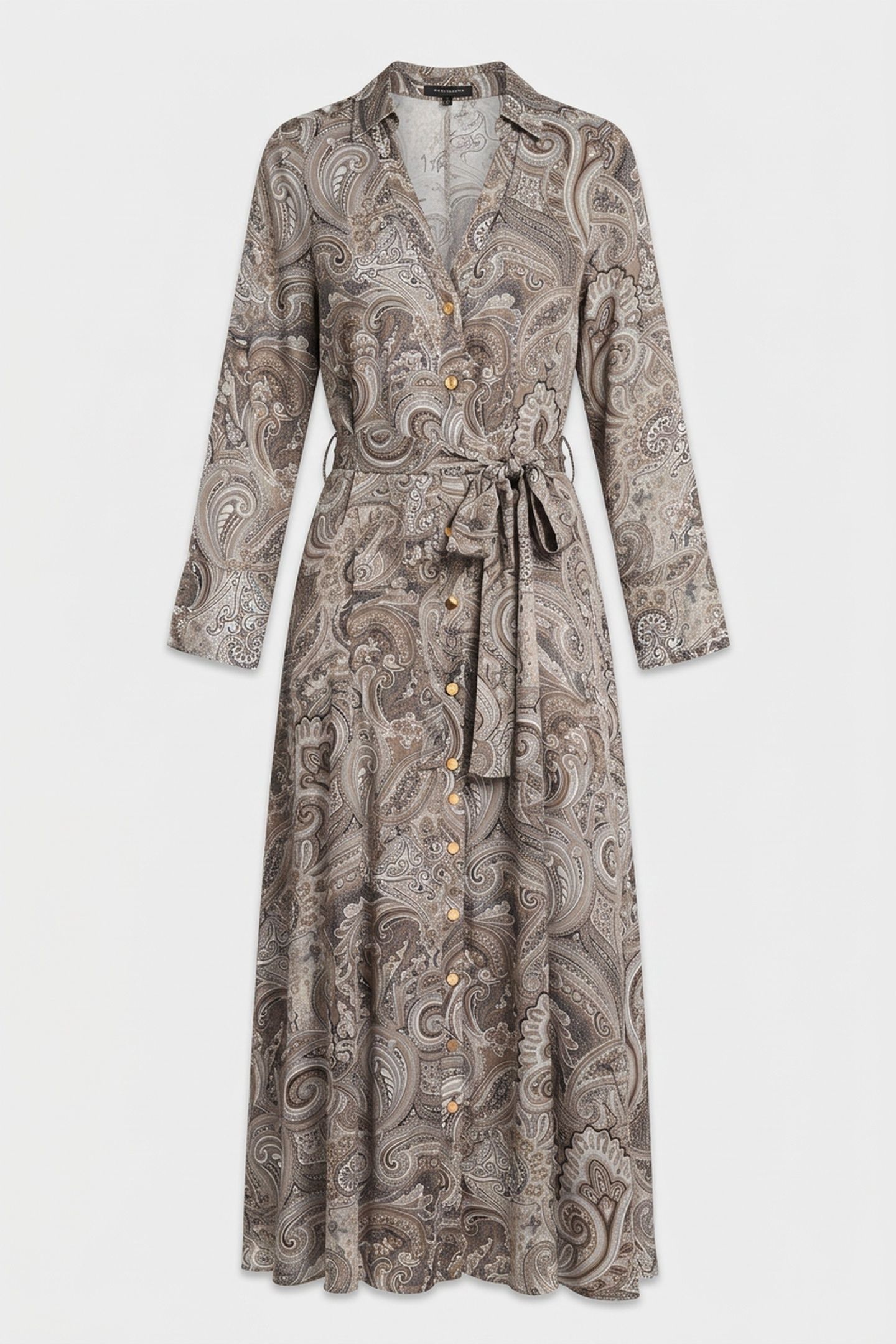 BRITNEY LS LONG DRES FLORAL PAISLEY TAUPE 3