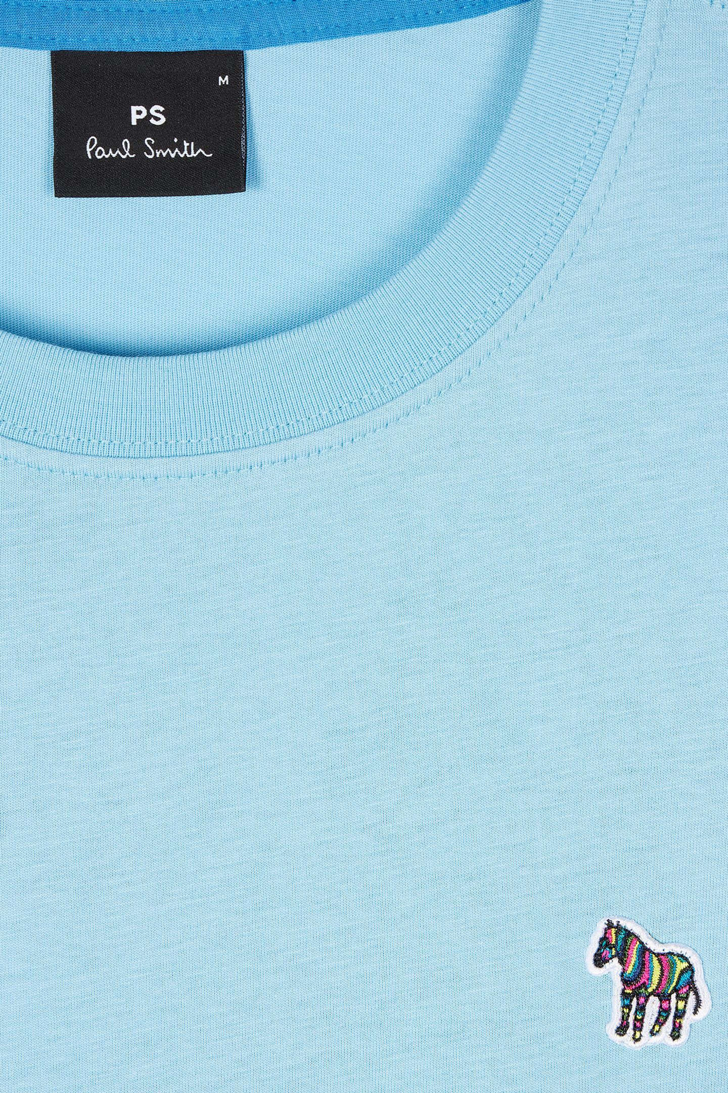 MENS REG FIT SS TSHIRT ZEBRA LIGHT BLUE 6