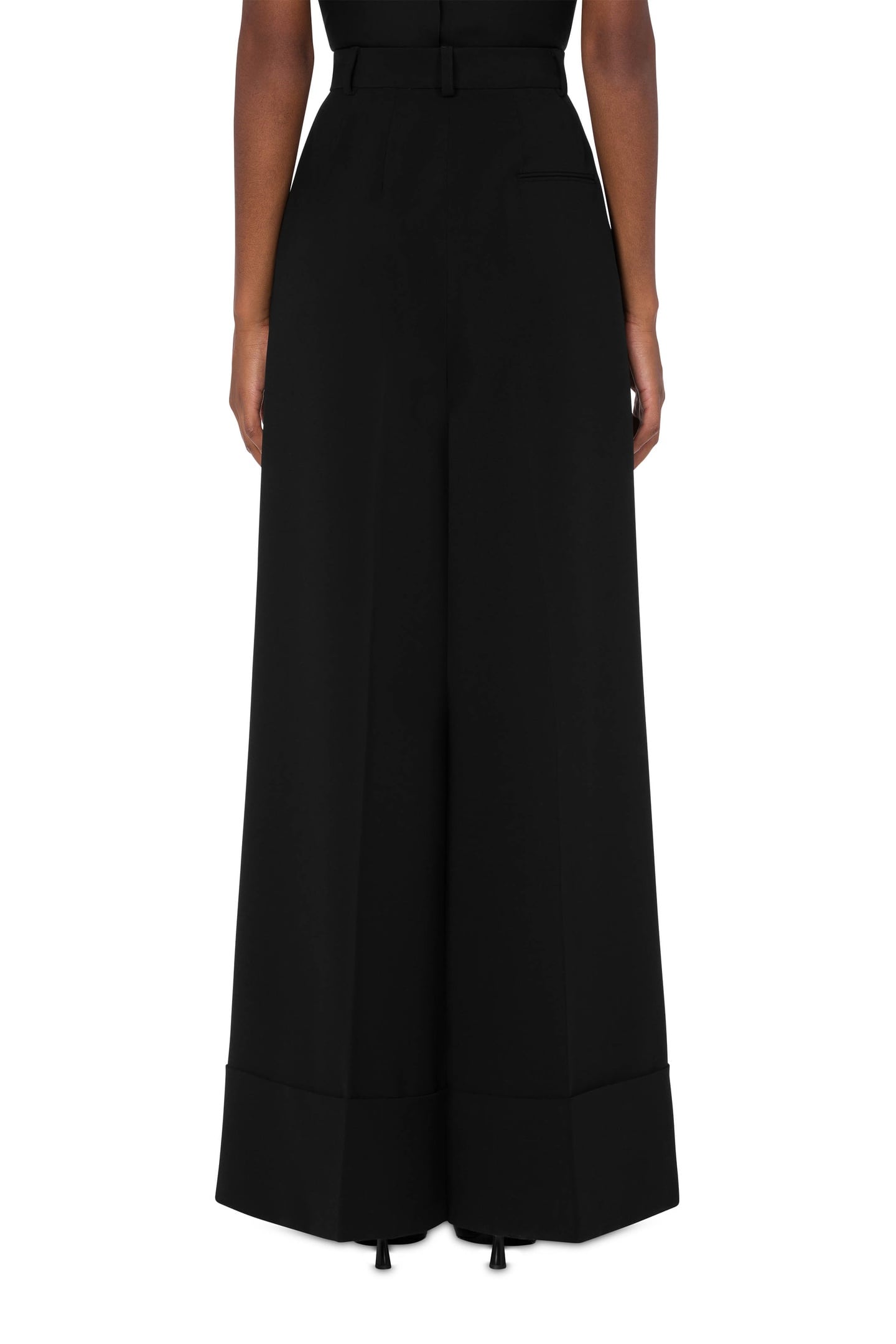 CREPE PALAZZO TROUSERS BLACK 2