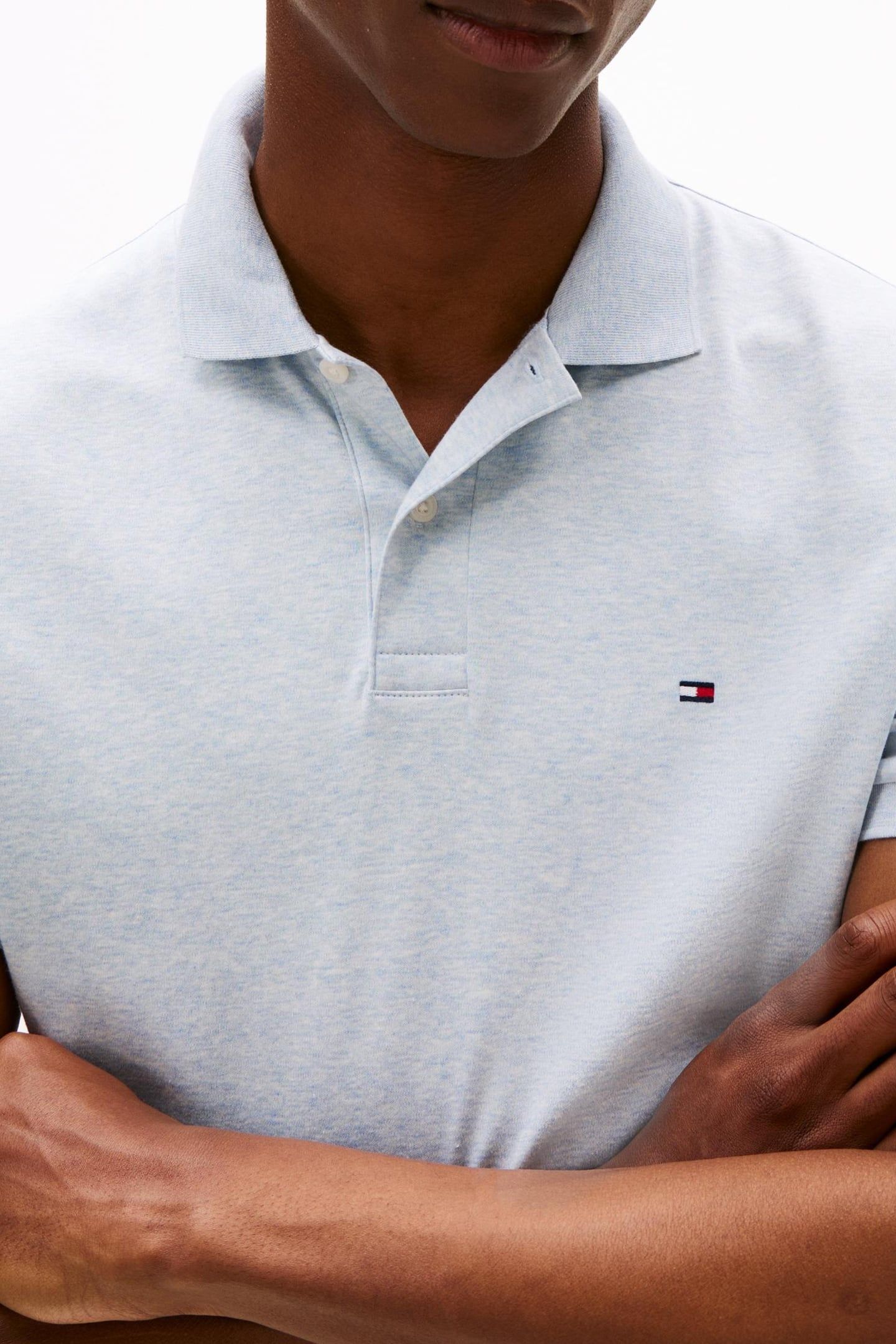 LIQUID COTTON REGULAR POLO HEATHERED BLUE 6