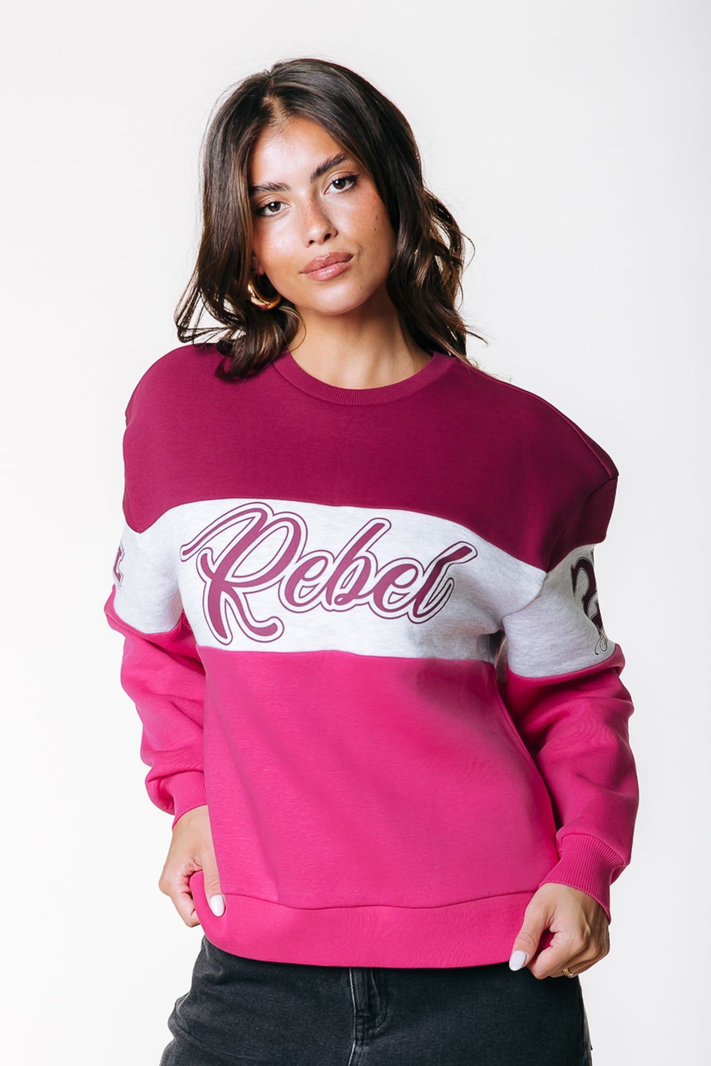 LOGO COLOURBLOCK BOXY SWEAT MULTICOLOR 1