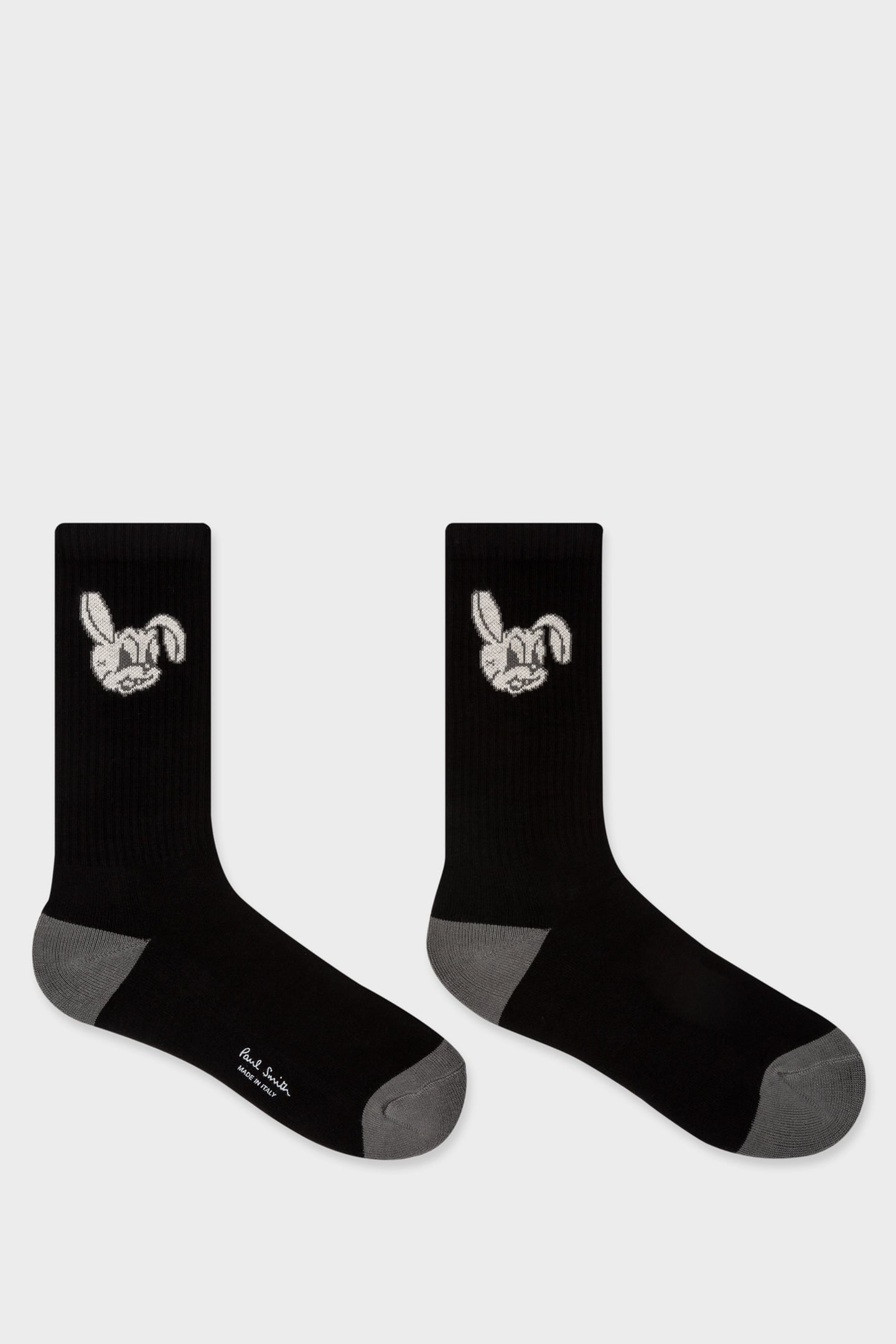 MEN SOCK PS BIG BUNNY BLACK 1