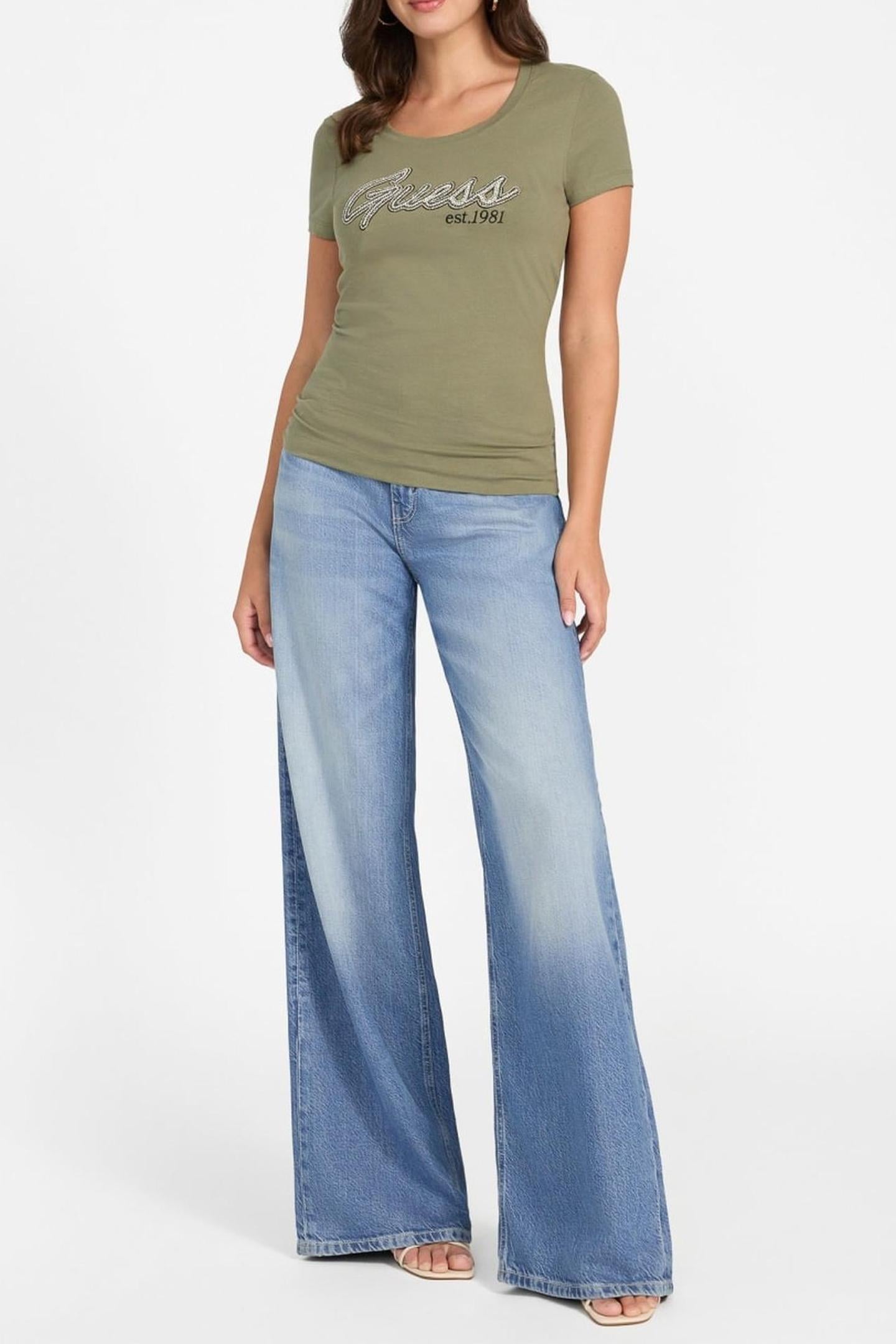 SS LOGO HOT FIX TEE LICHEN LEAF GREEN 3