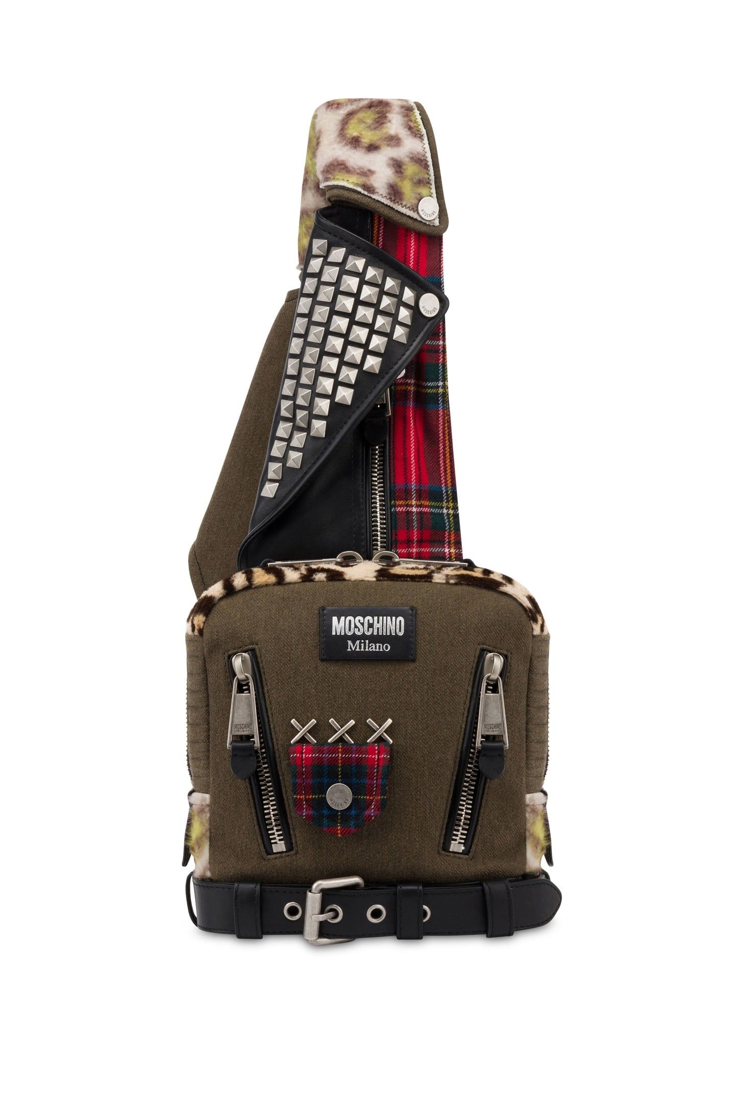 MILITARY PATCHWORK CROSSBODY BAG GREEN 1
