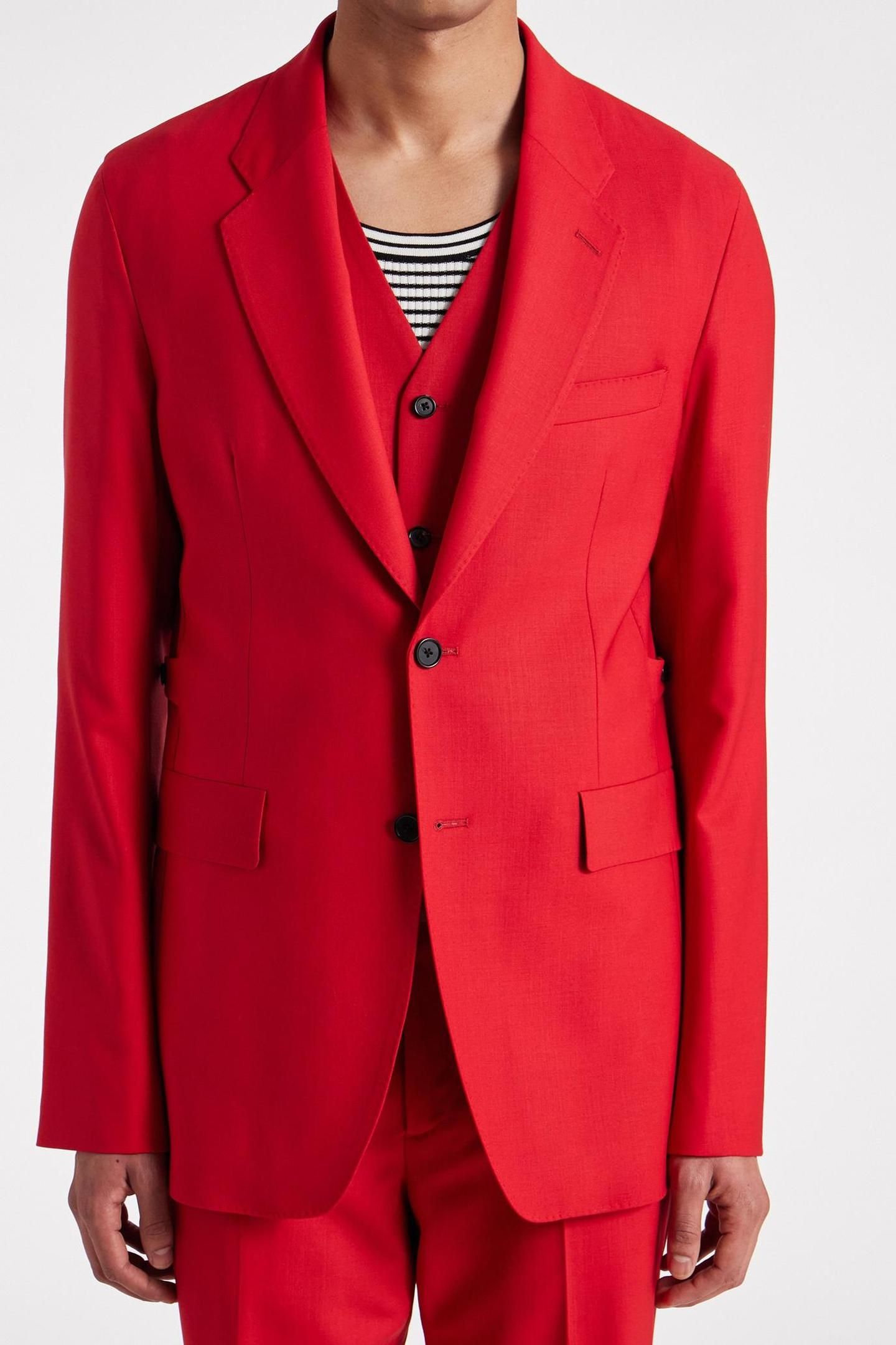 MENS 2 BUTTON JACKET RED 1