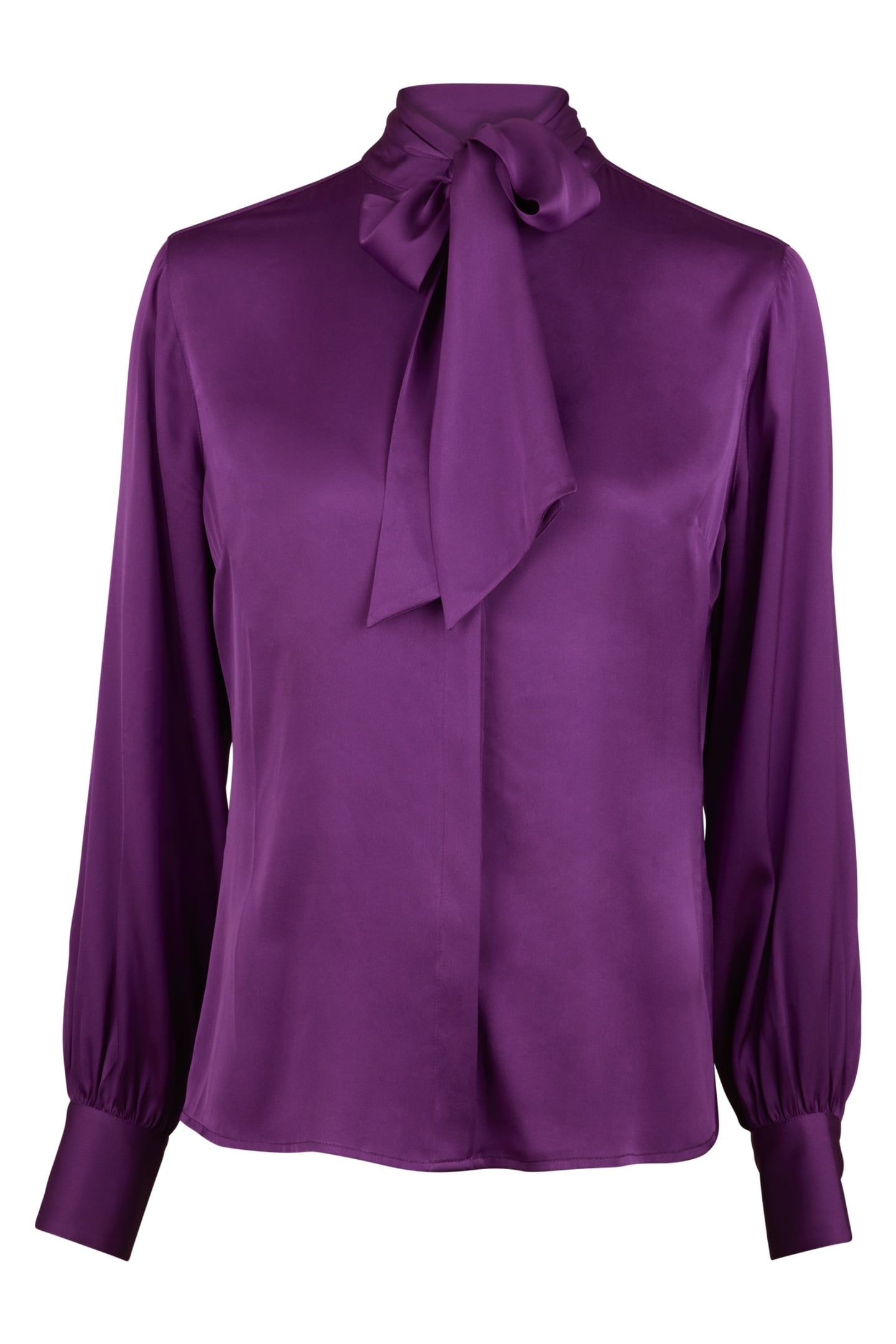 SELMA BLOUSE, BOWTIE FLYFRONT PURPLE 3